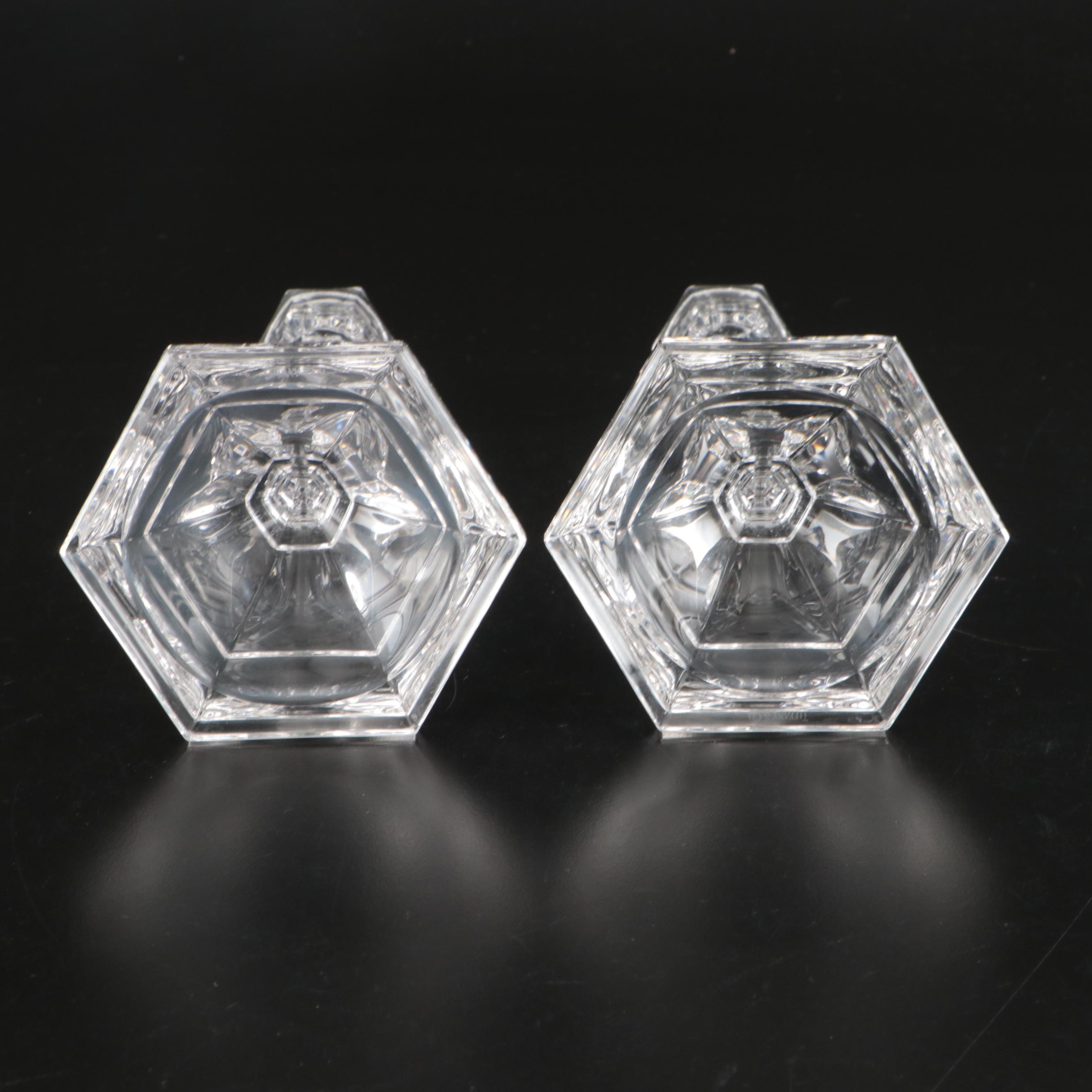 Tiffany & Co. "Hampton" Crystal Candlesticks