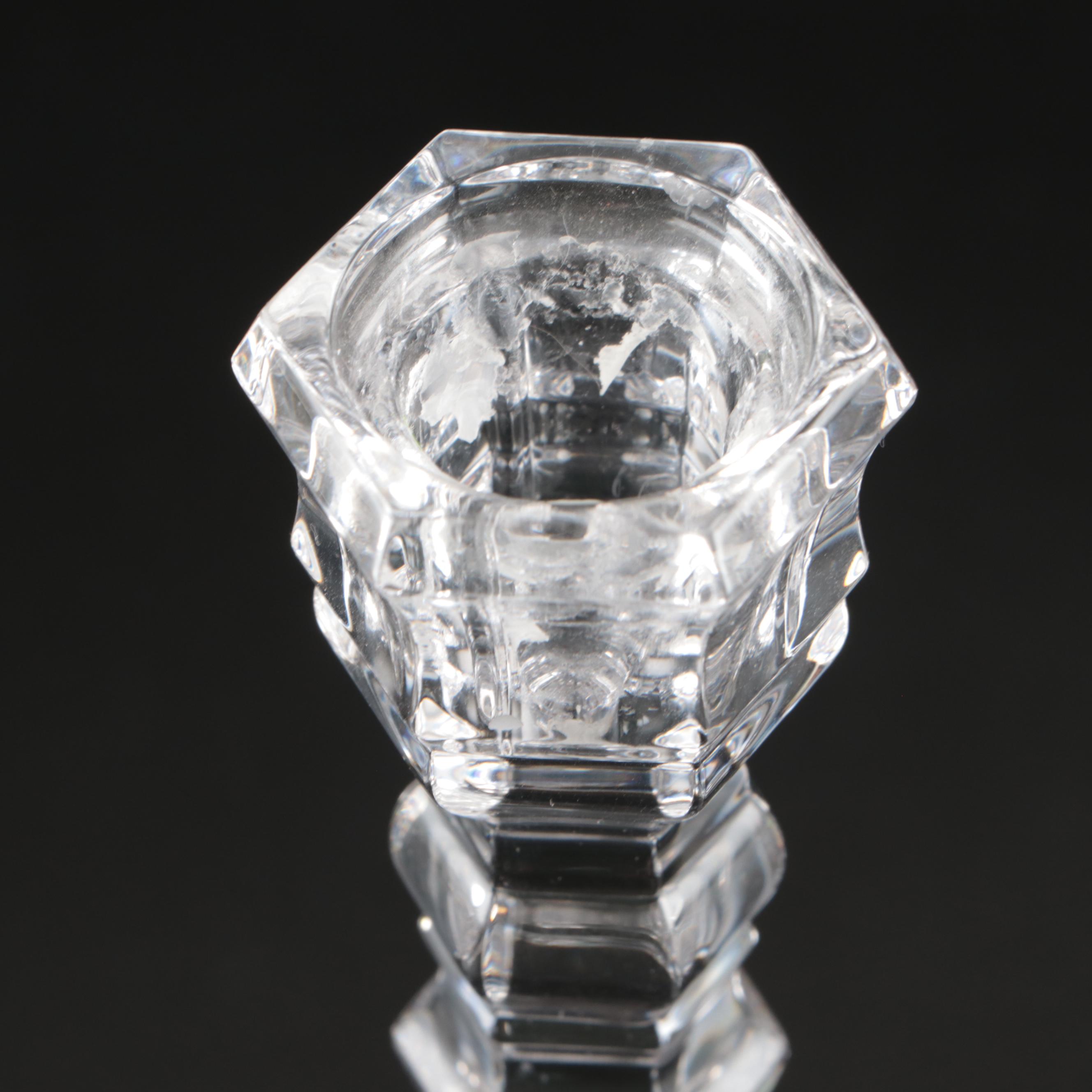 Tiffany & Co. "Hampton" Crystal Candlesticks