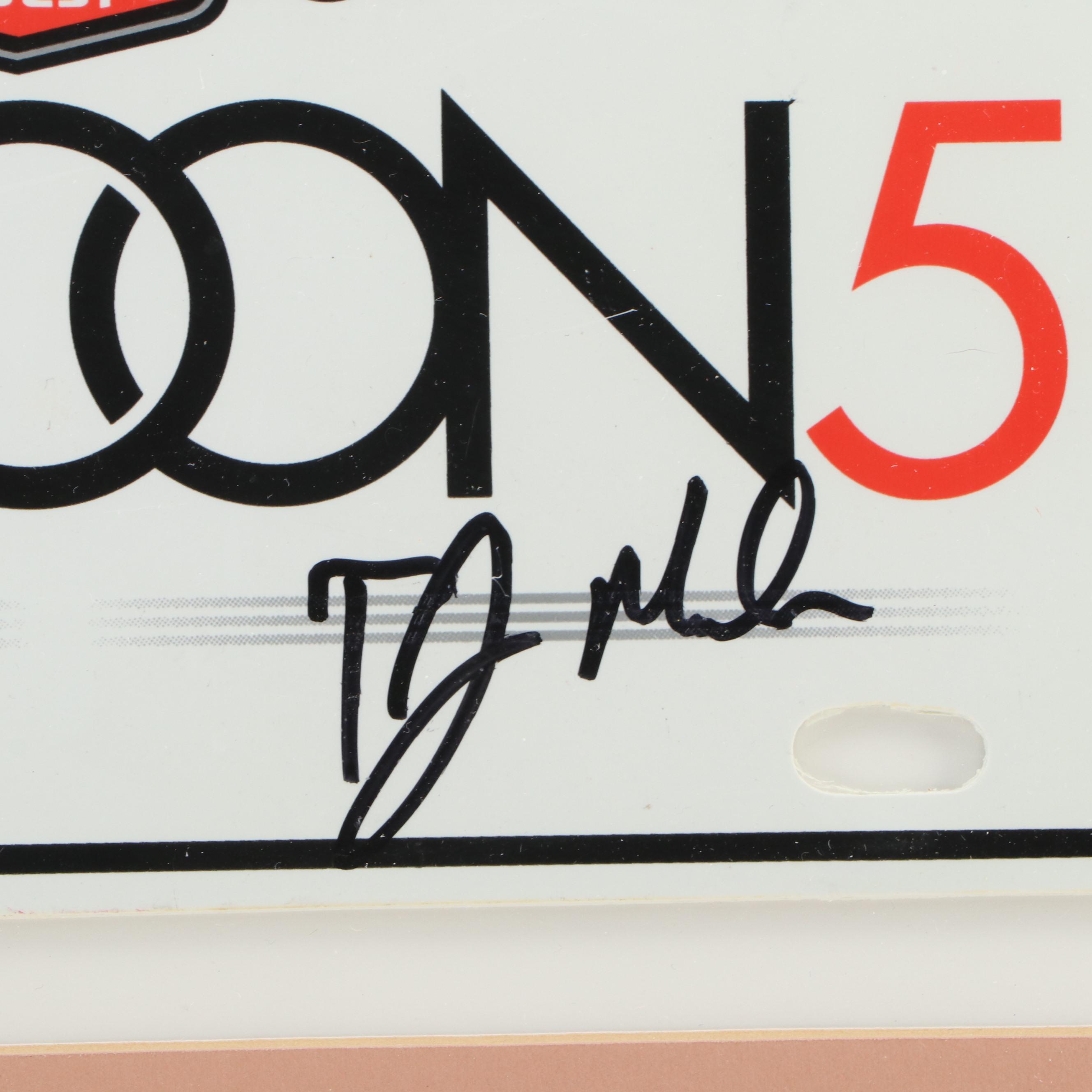Signed Maroon 5 Honda Civic Tour Licence Plate, 2013