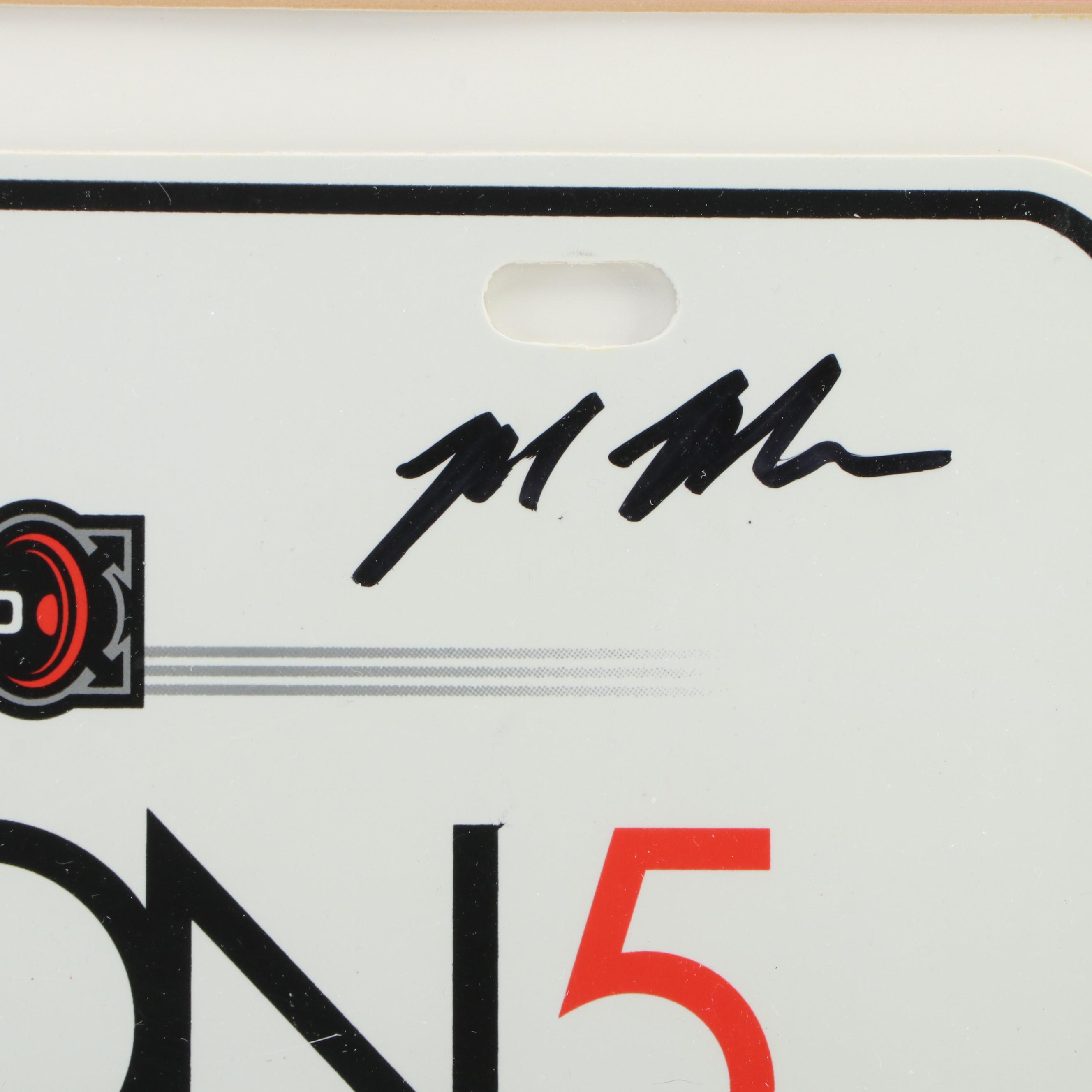 Signed Maroon 5 Honda Civic Tour Licence Plate, 2013
