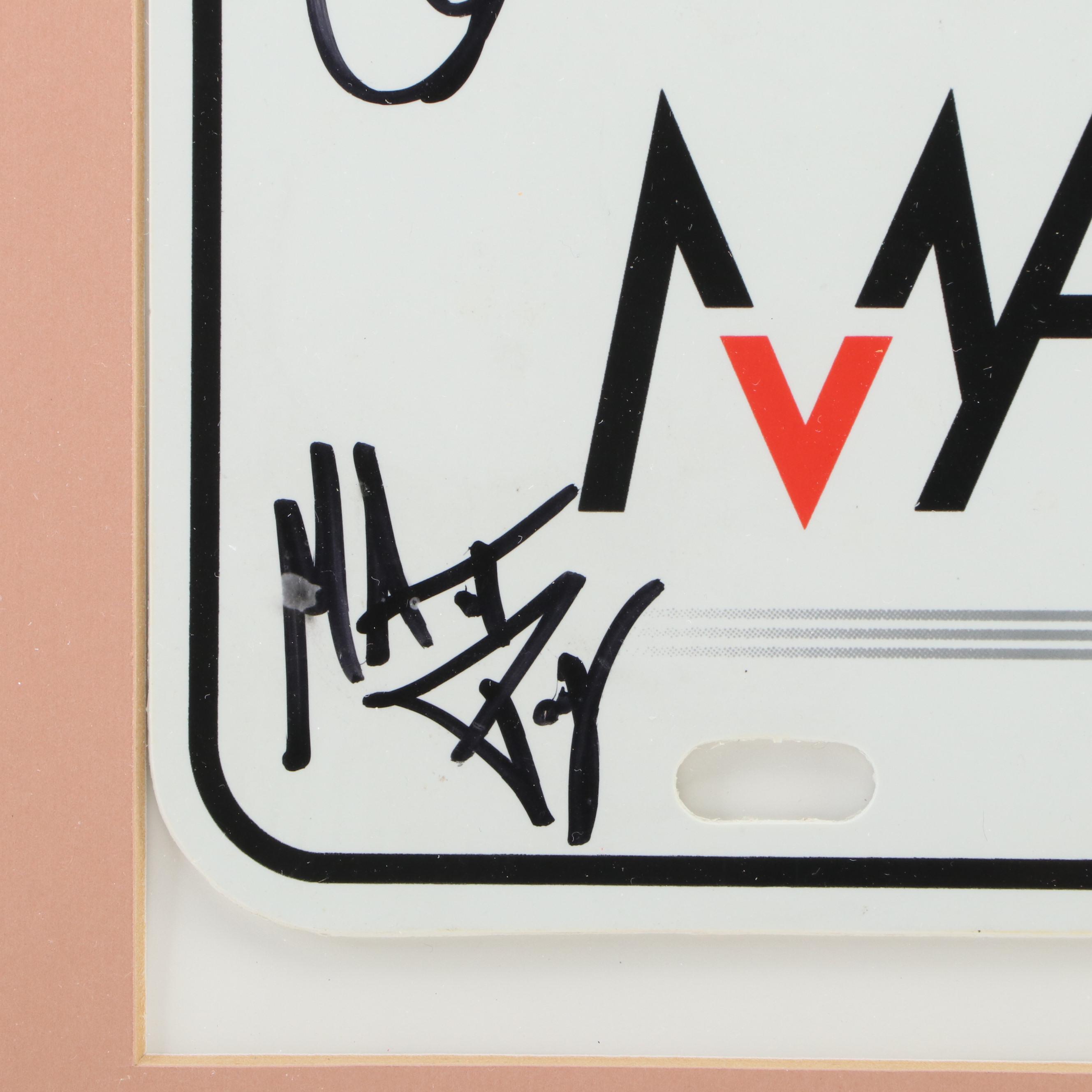 Signed Maroon 5 Honda Civic Tour Licence Plate, 2013