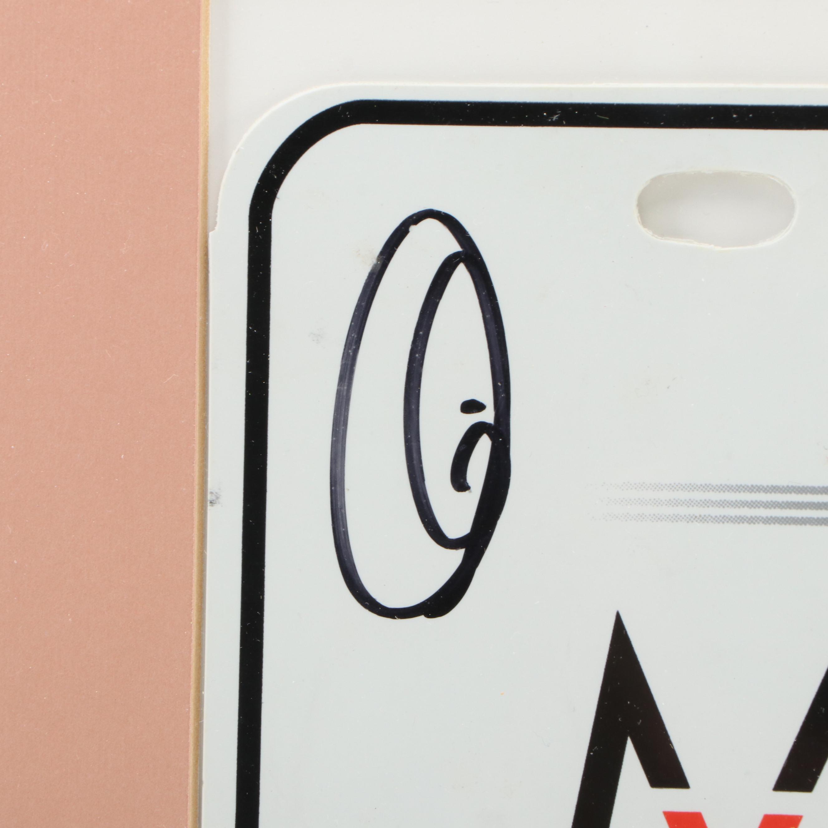 Signed Maroon 5 Honda Civic Tour Licence Plate, 2013