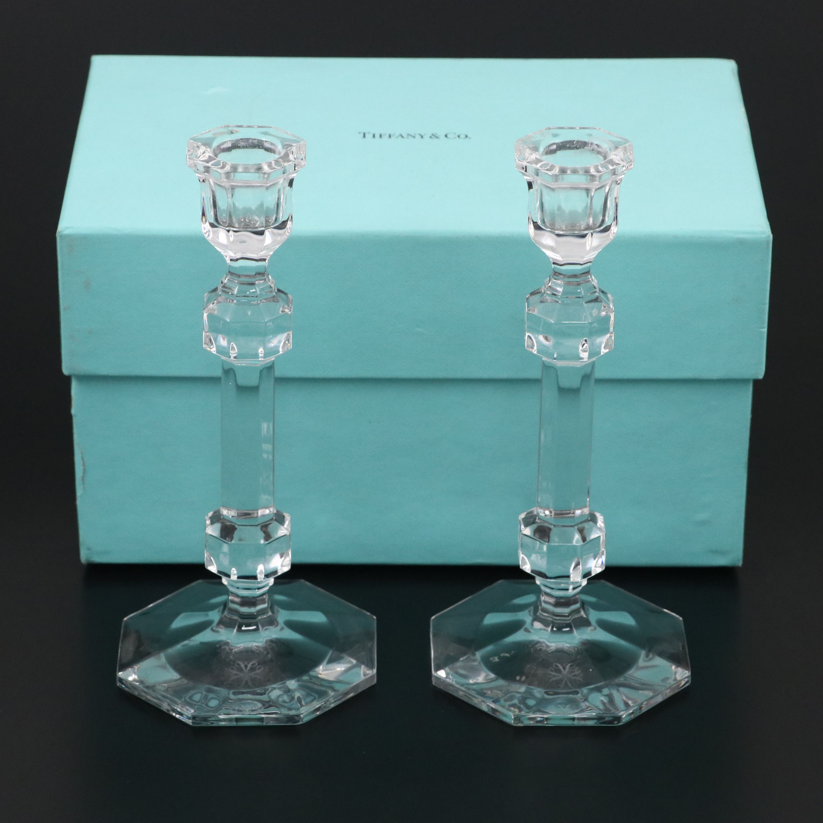 Tiffany & Co. Crystal Candlesticks