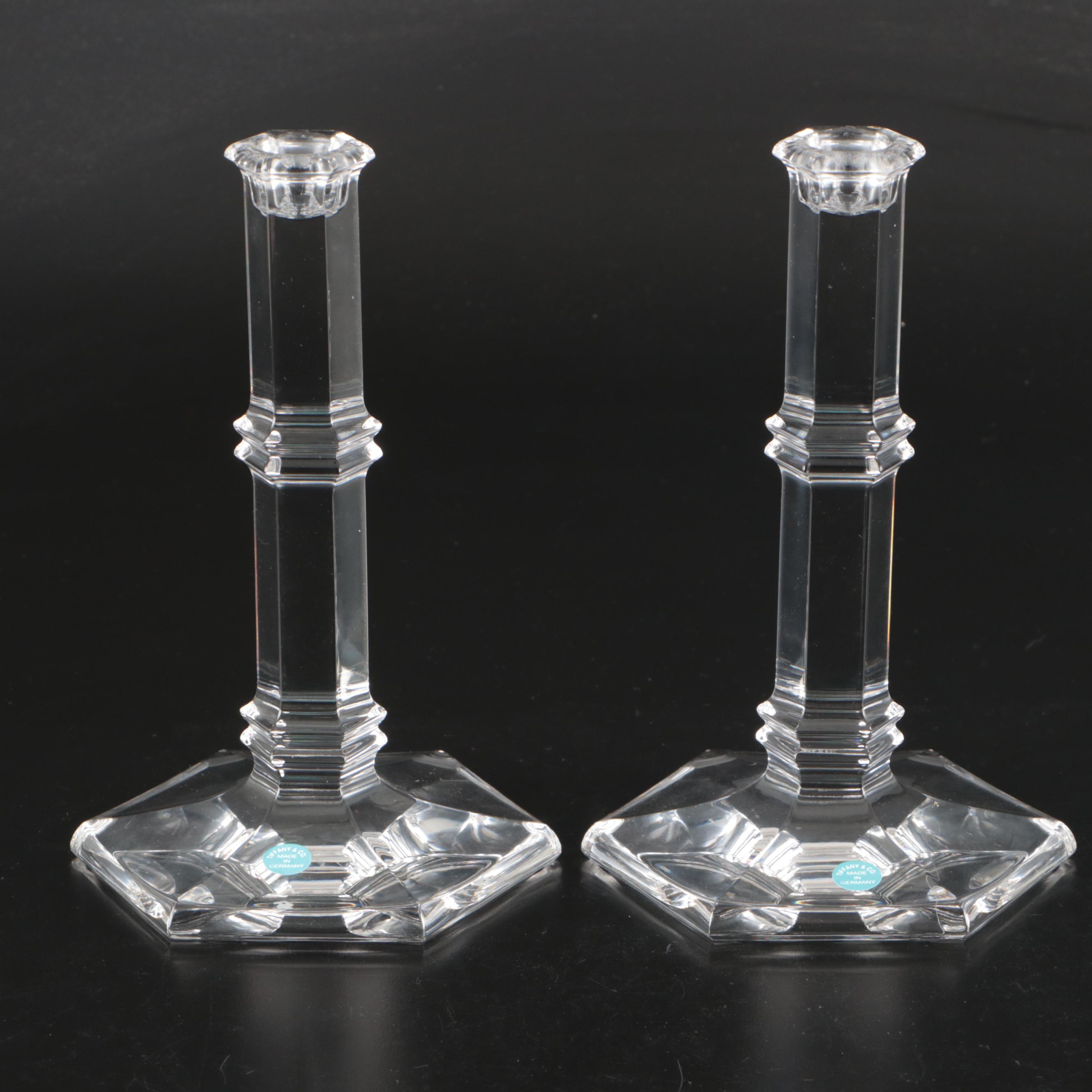 Tiffany & Co. "Windham" Crystal Candlesticks