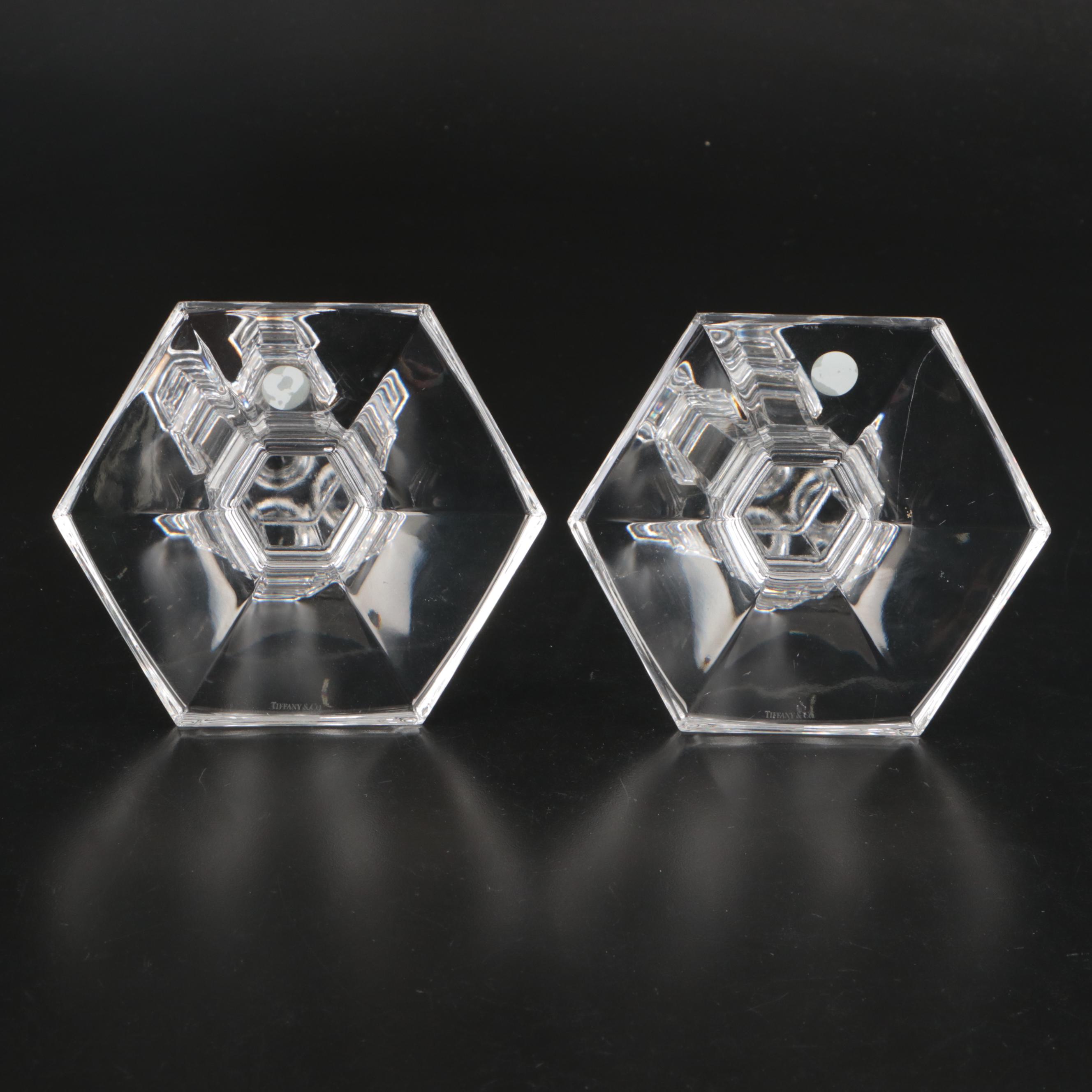 Tiffany & Co. "Windham" Crystal Candlesticks