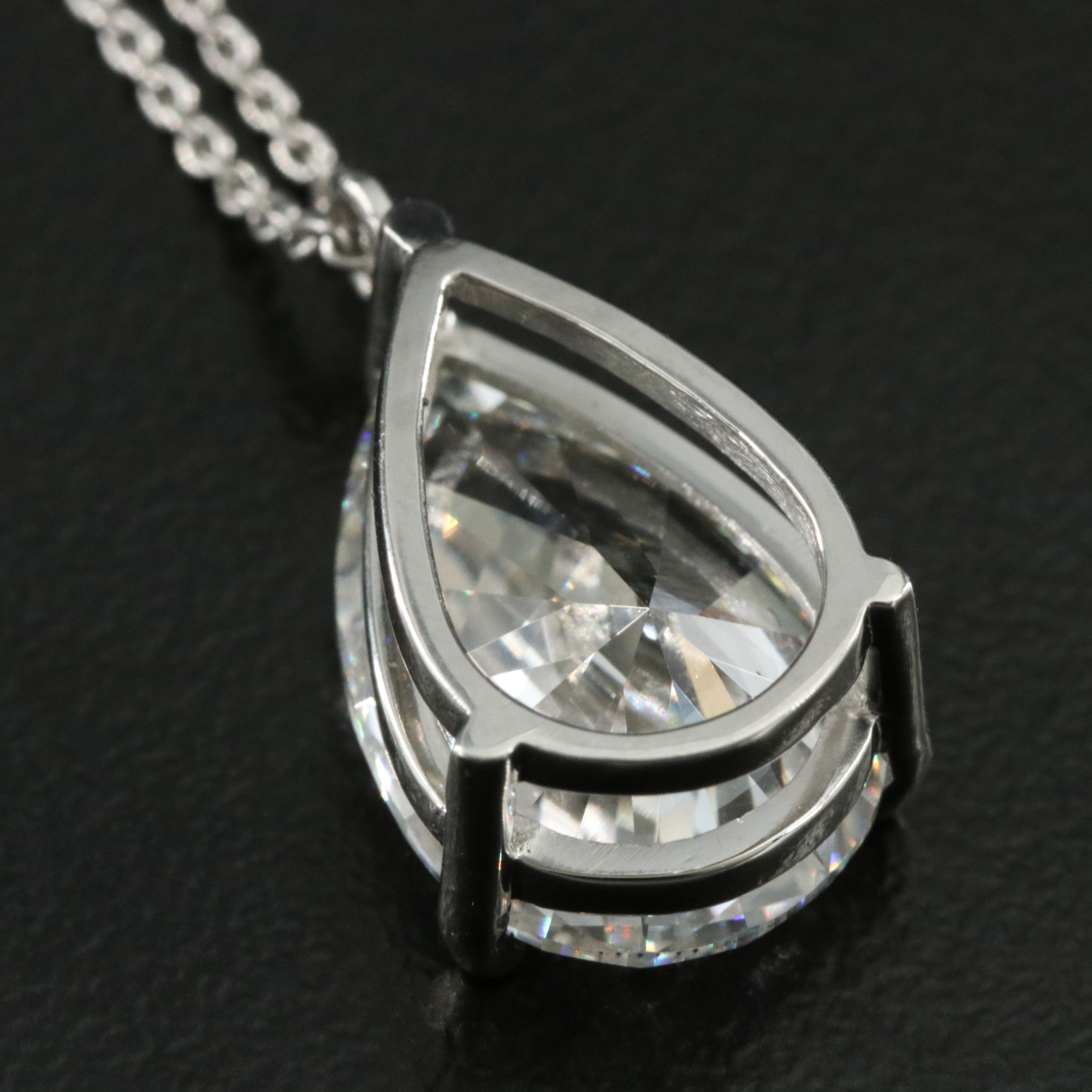 Platinum 5.04 CT Lab Grown Diamond Solitaire Necklace with IGI Report
