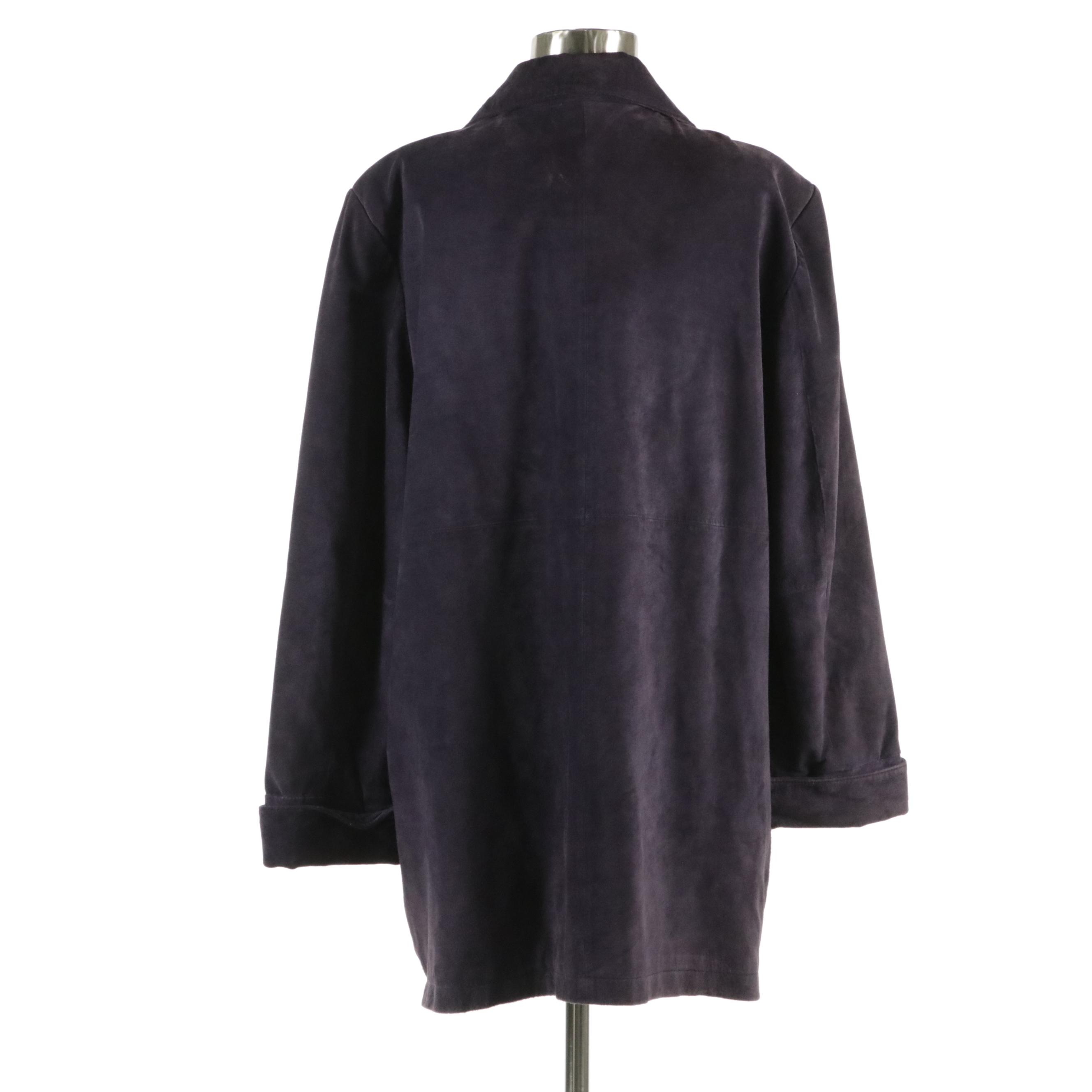 Terry Lewis Vintage Violet Suede Oversized Jacket