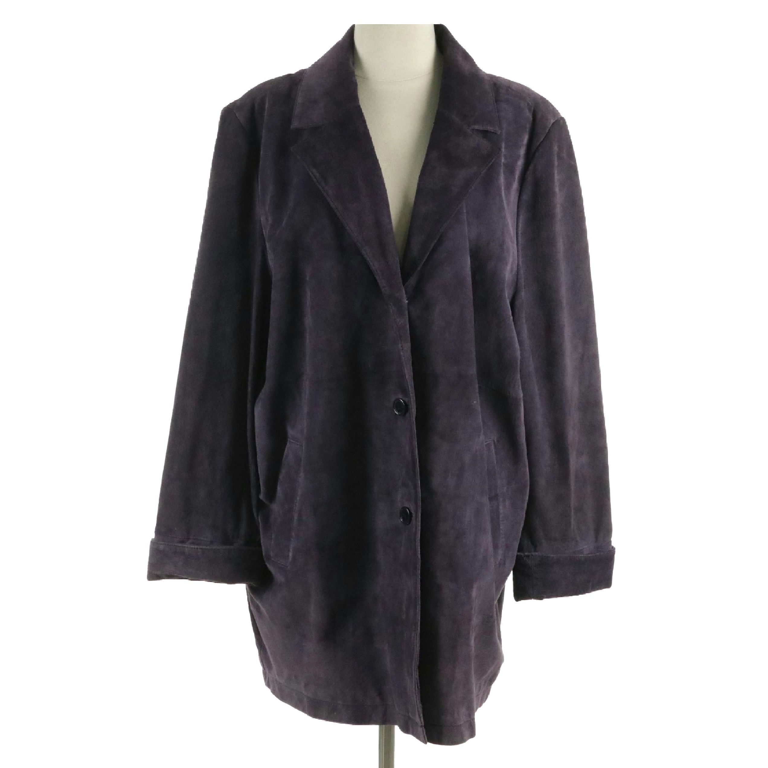 Terry Lewis Vintage Violet Suede Oversized Jacket