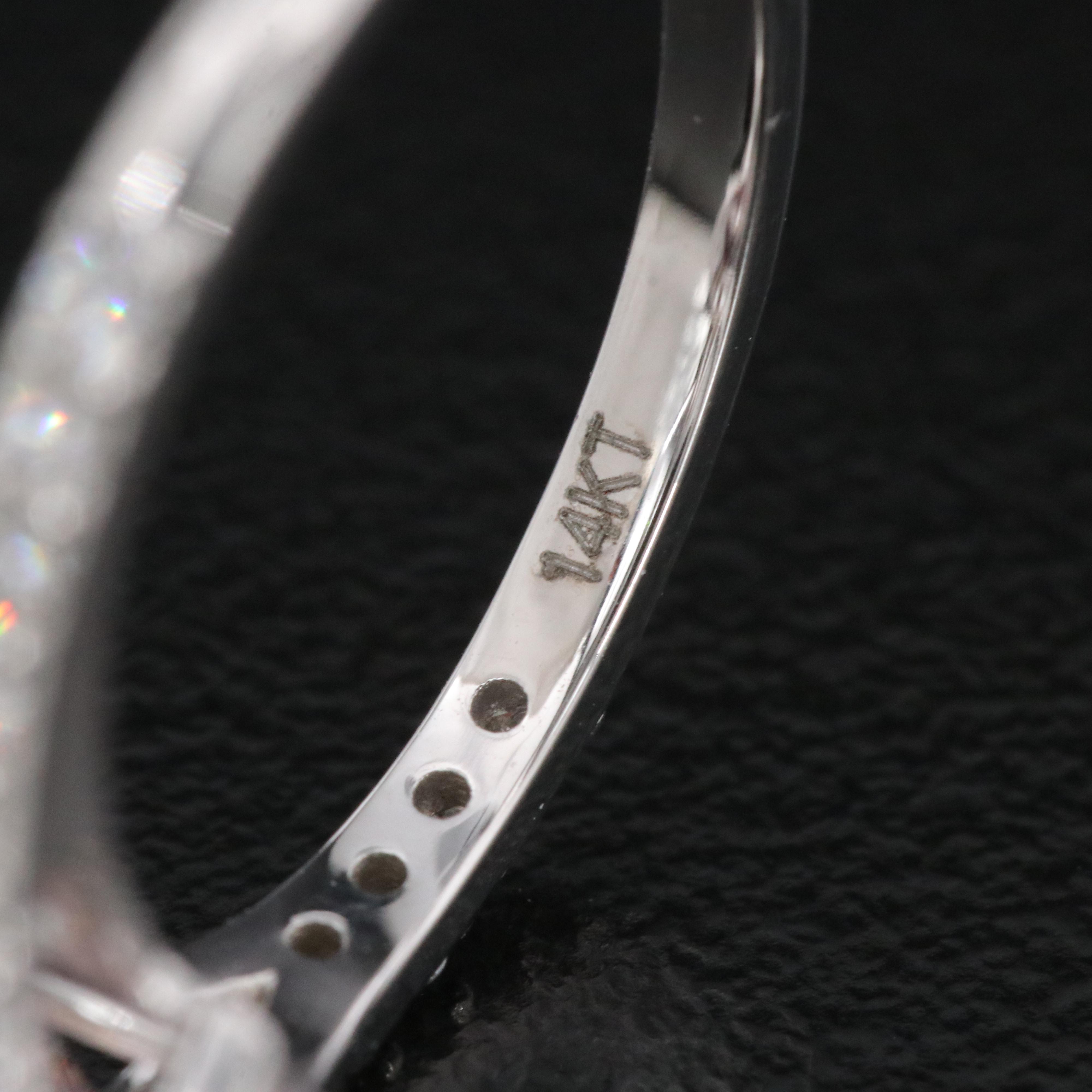 14K 3.32 CTW Lab Grown Diamond Ring with Fancy Pink Center and IGI Report