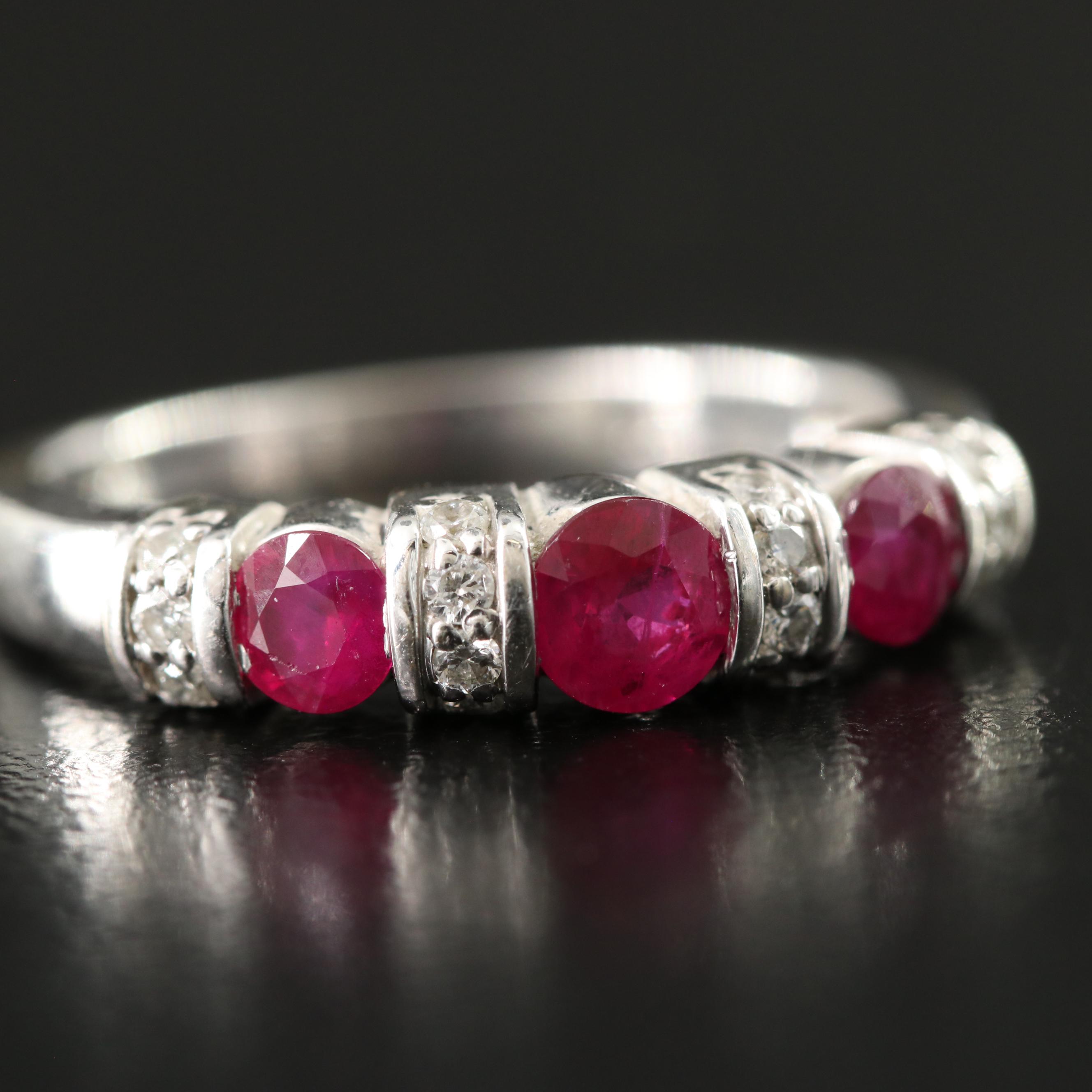 14K Ruby and Diamond Ring