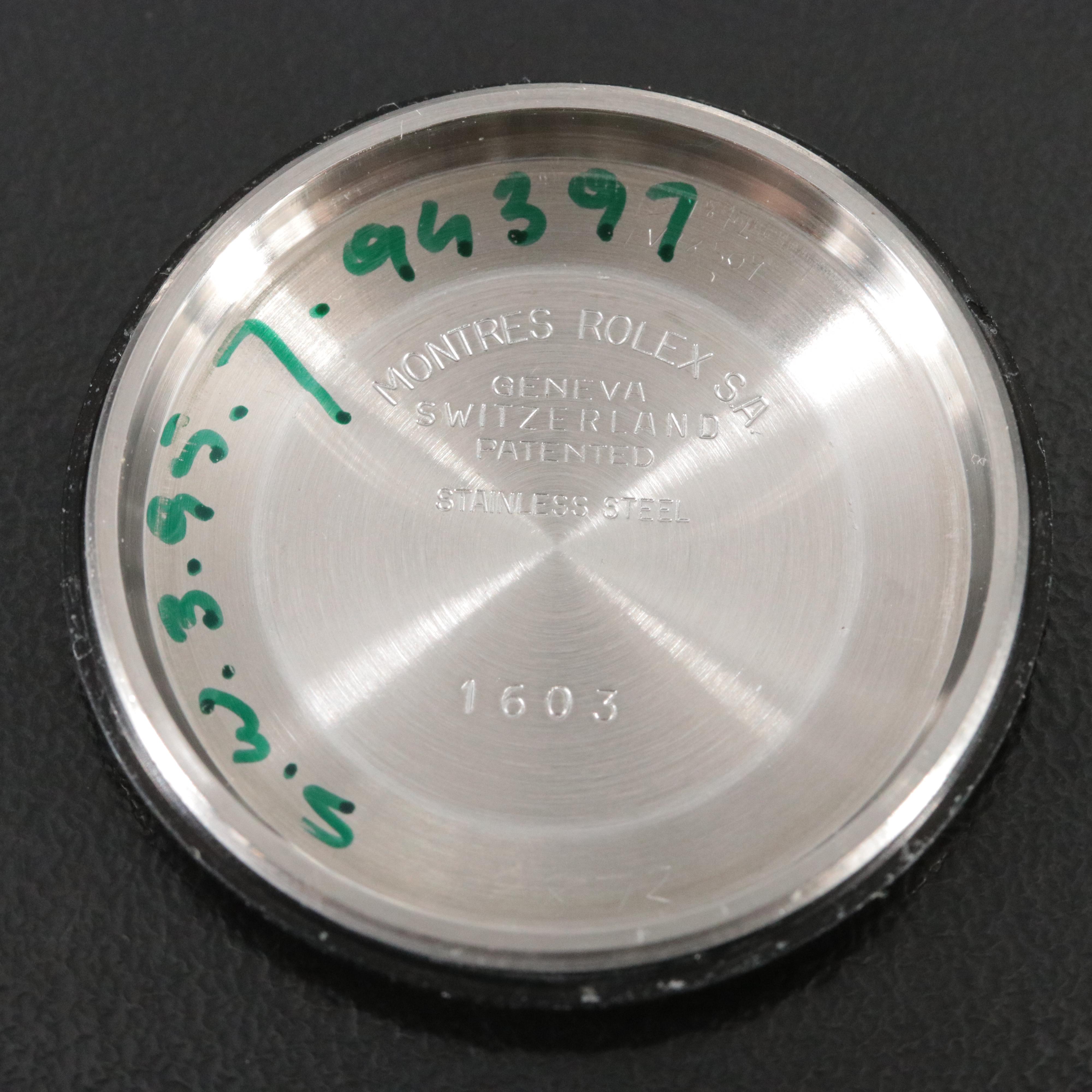 1973 Rolex Datejust Model 1603 Steelinox Watch
