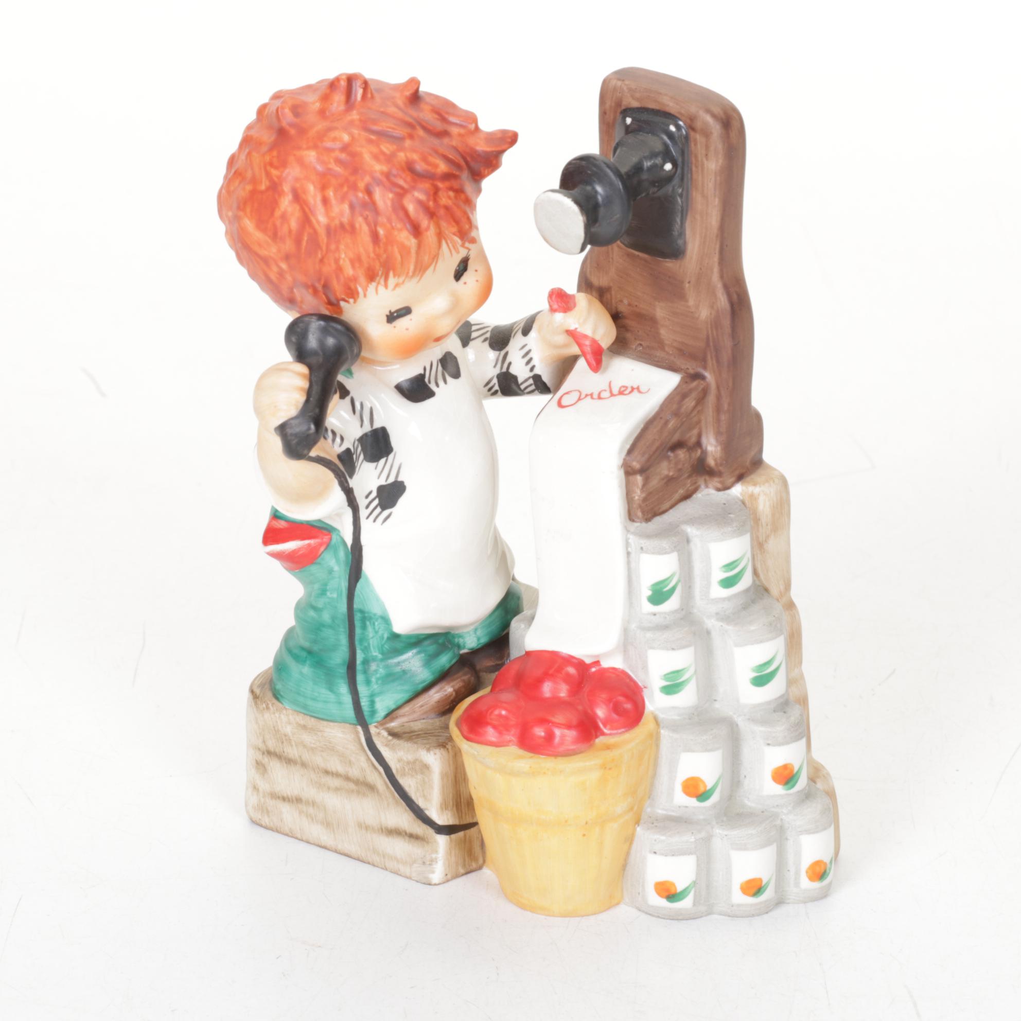 Goebel "The Photographer" & "Super Service" Hummel & Sankyo Musical Figurine