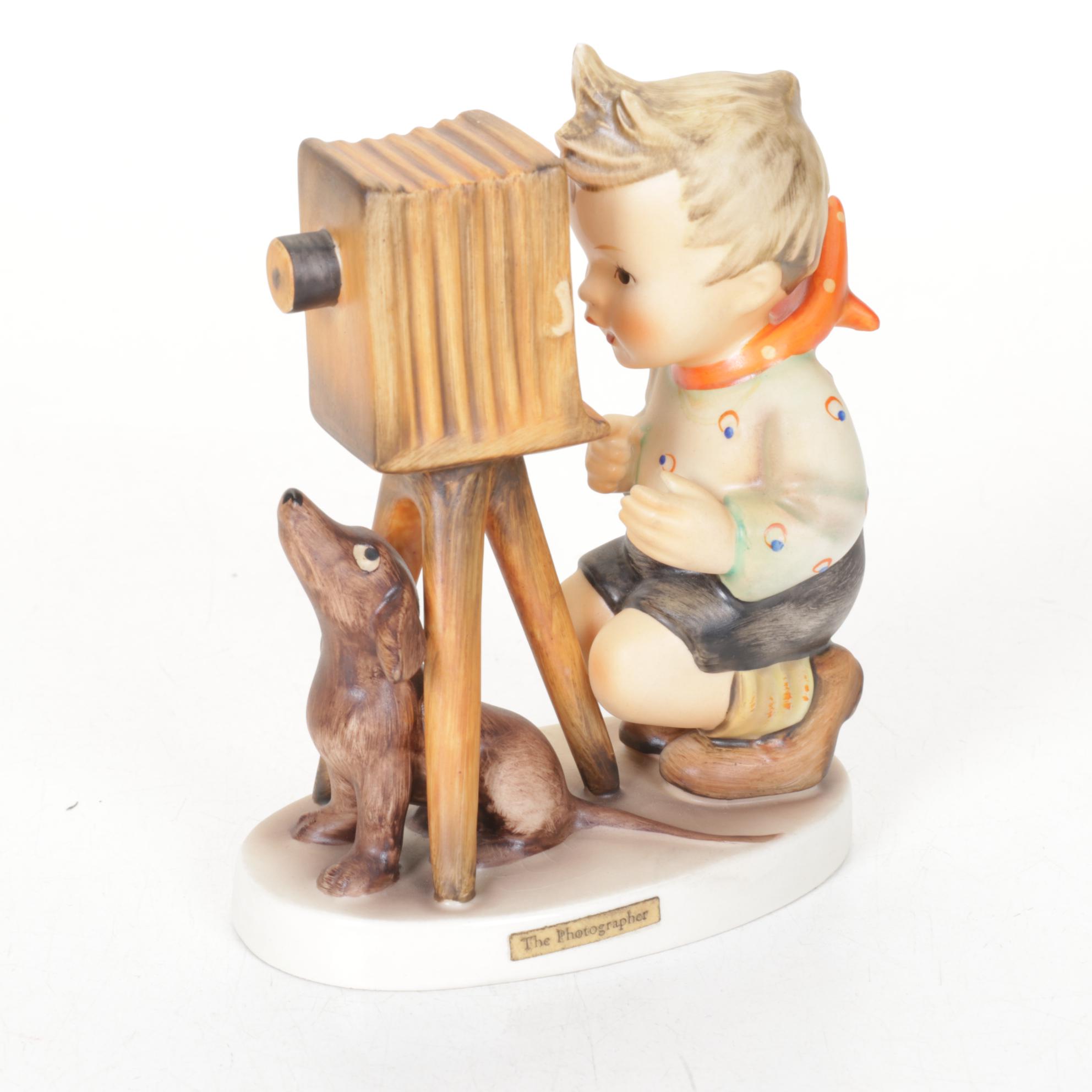 Goebel "The Photographer" & "Super Service" Hummel & Sankyo Musical Figurine