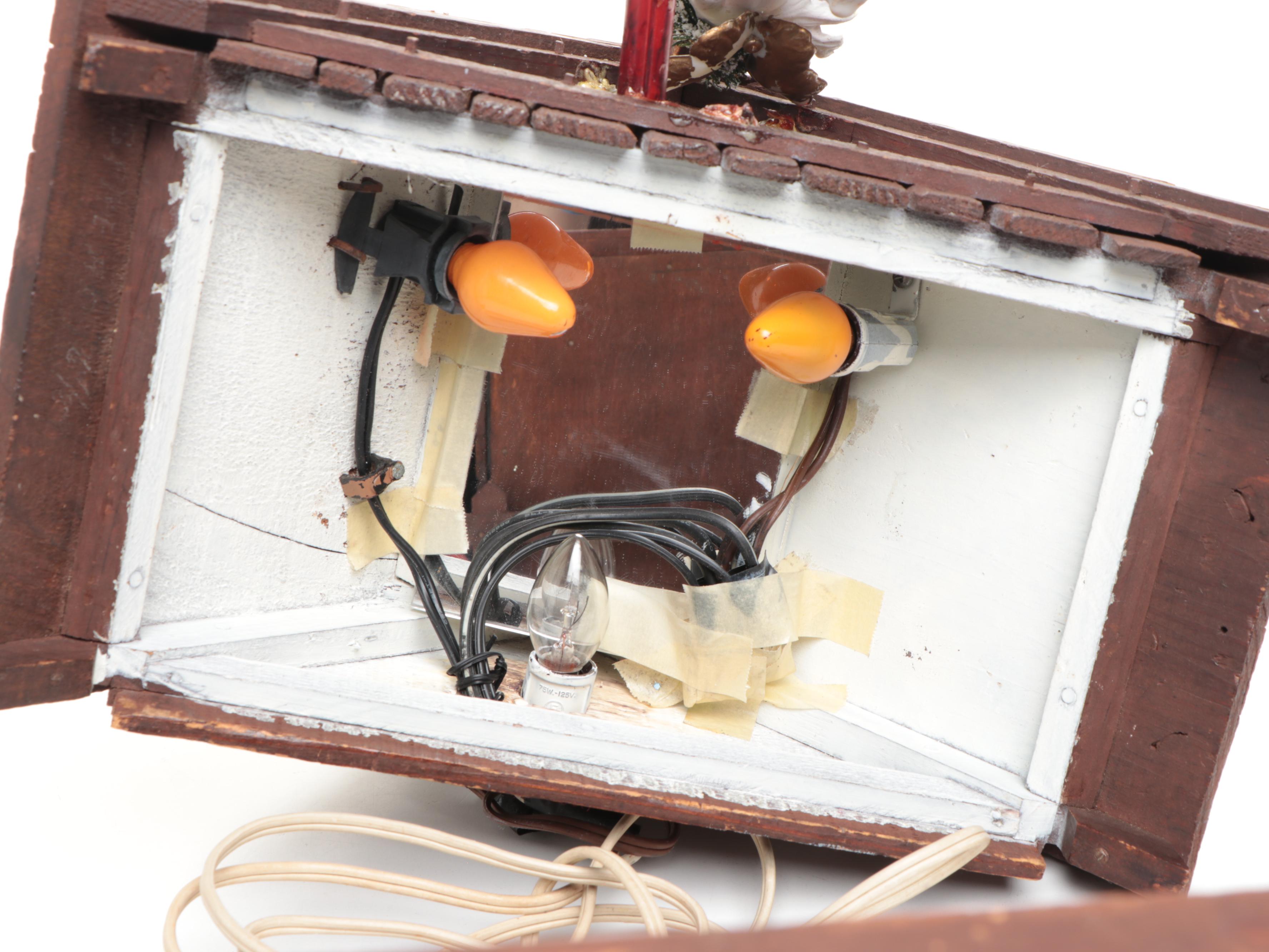 Dürerhaus German Wooden Illuminated Nativity Scene