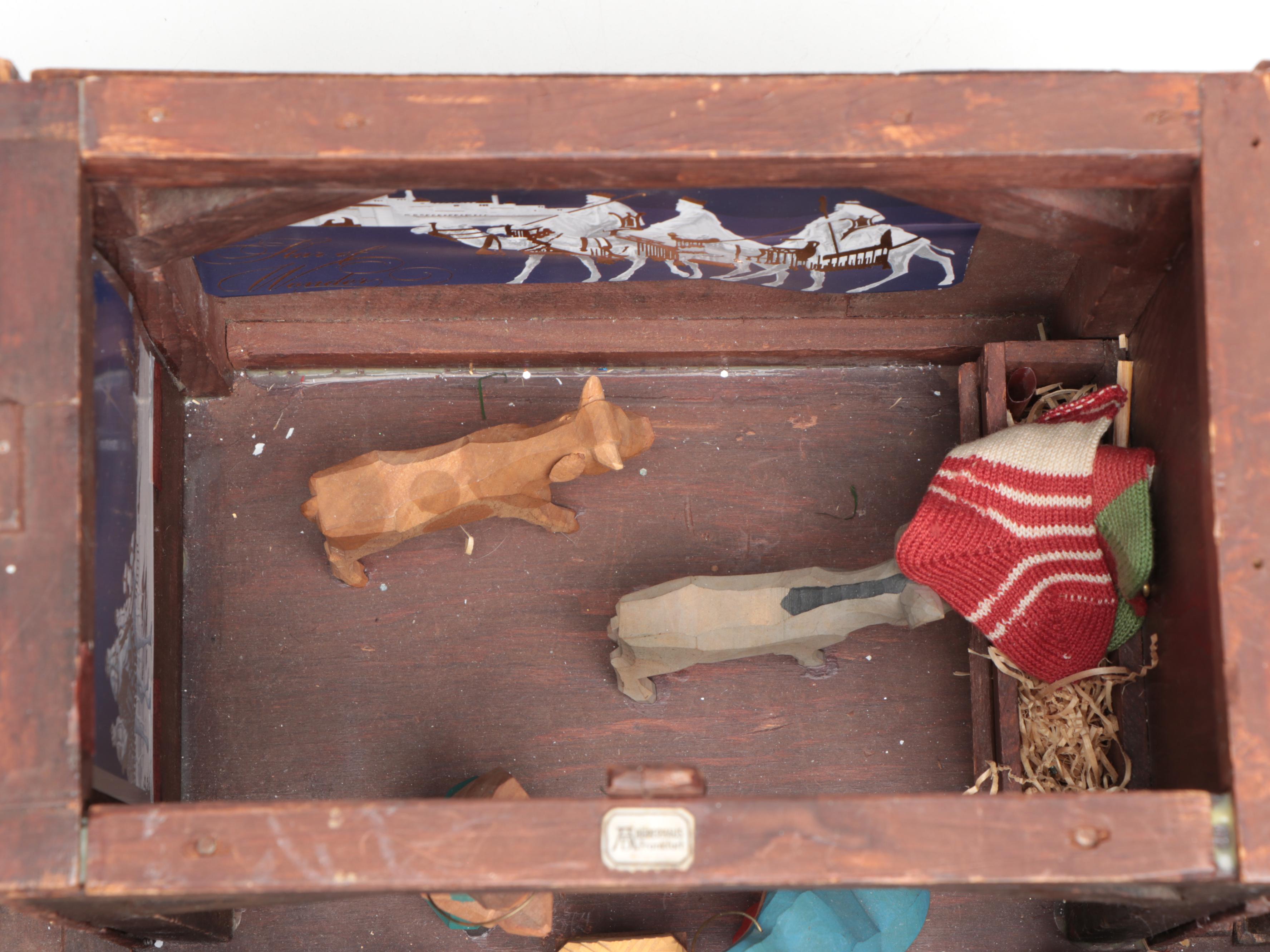 Dürerhaus German Wooden Illuminated Nativity Scene