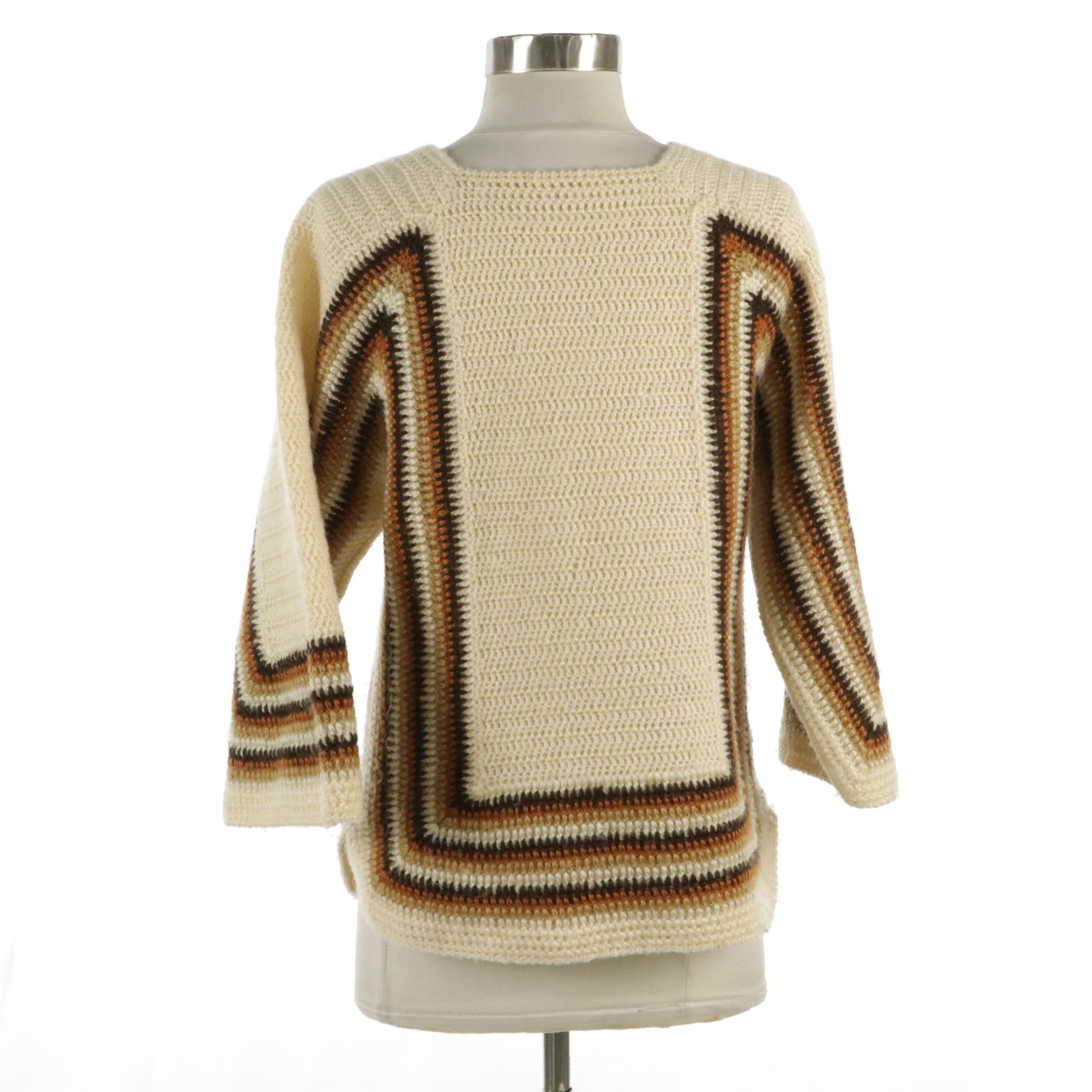 Hand-Knit Vintage Sweater