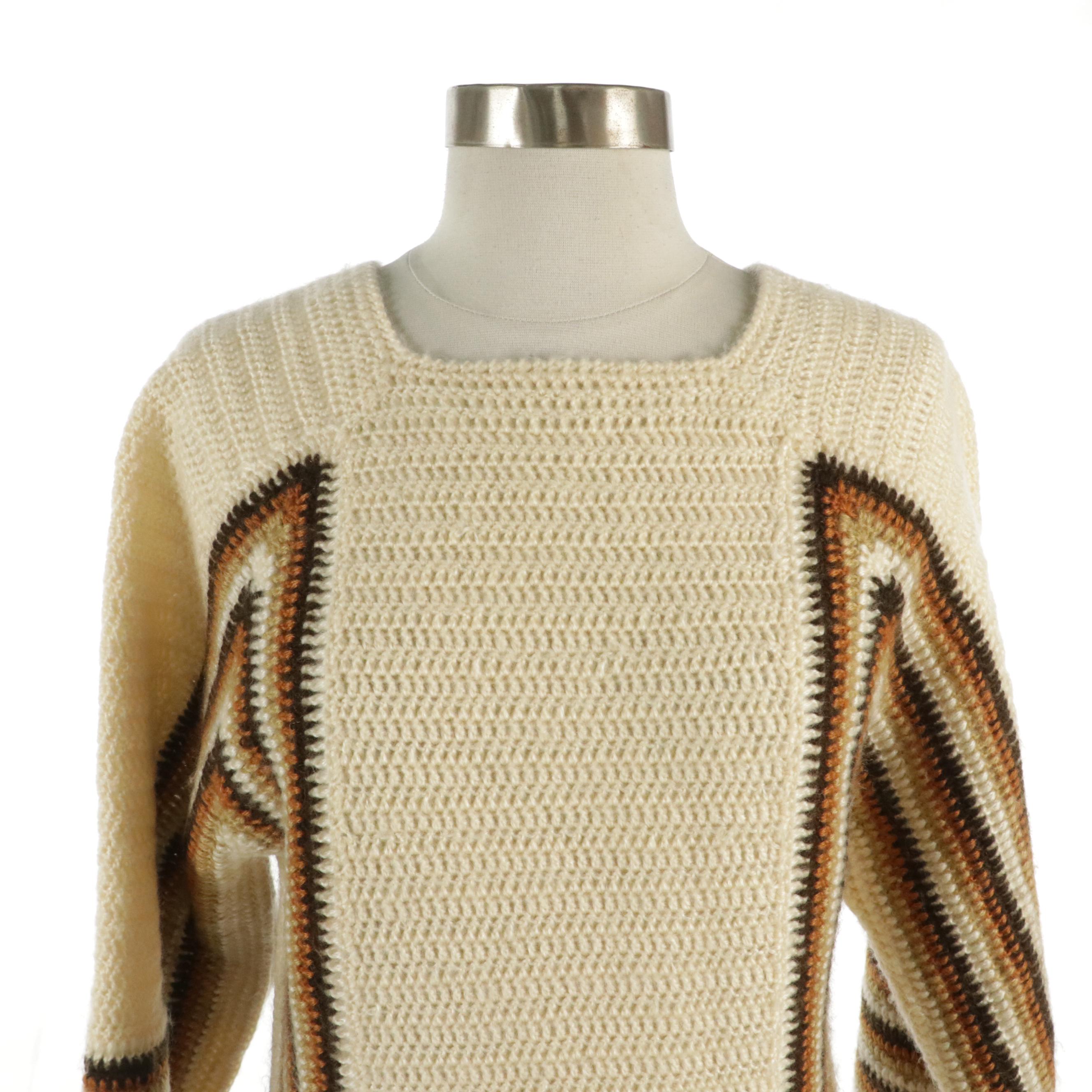Hand-Knit Vintage Sweater