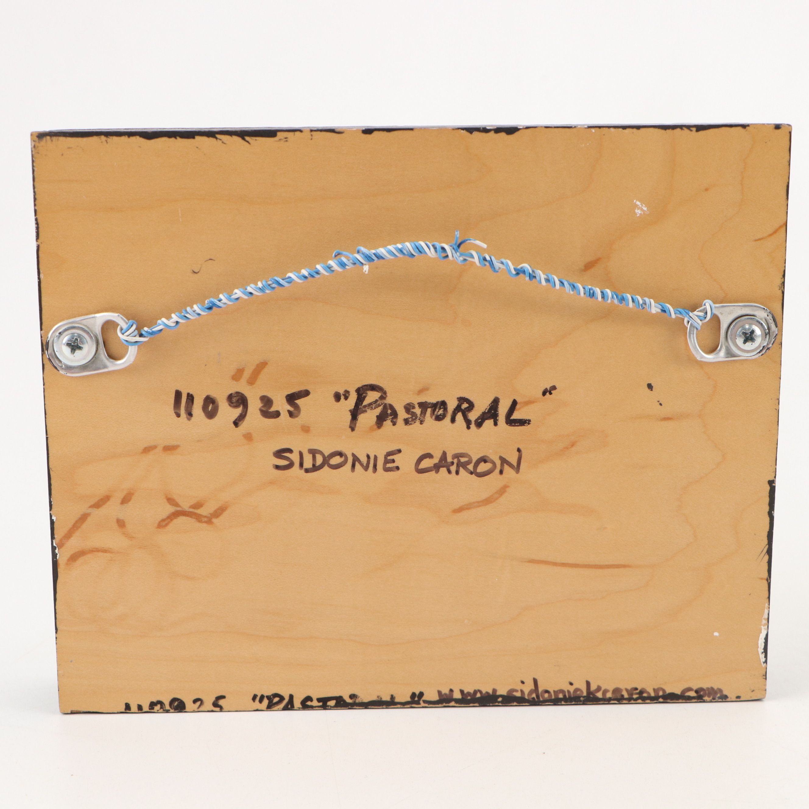 Sidonie Caron Oil Landscape Paintings "Sea, Sky and Sand" and "Pastoral"