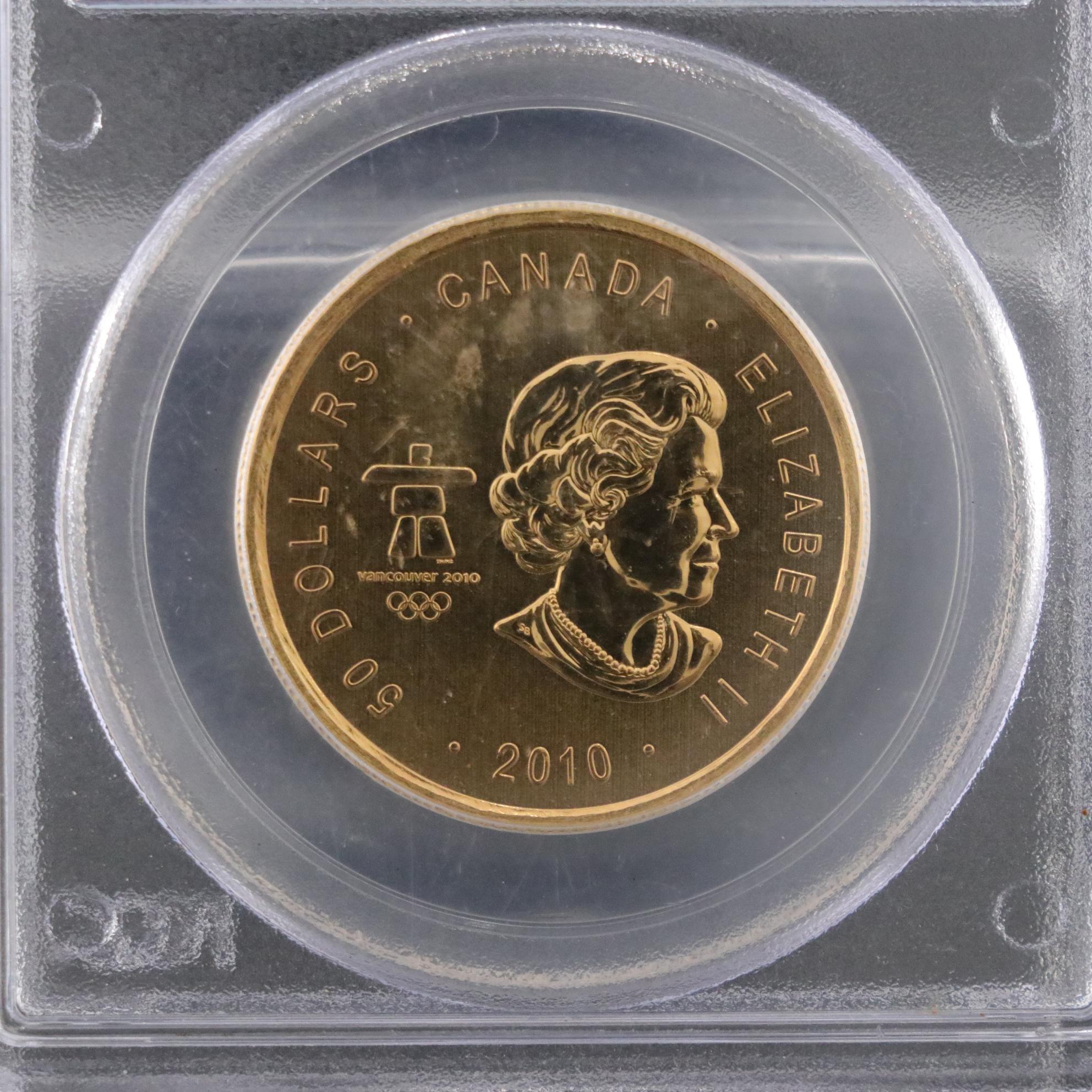 PCGS MS69 2010 $200 Canadian Olympic Gold