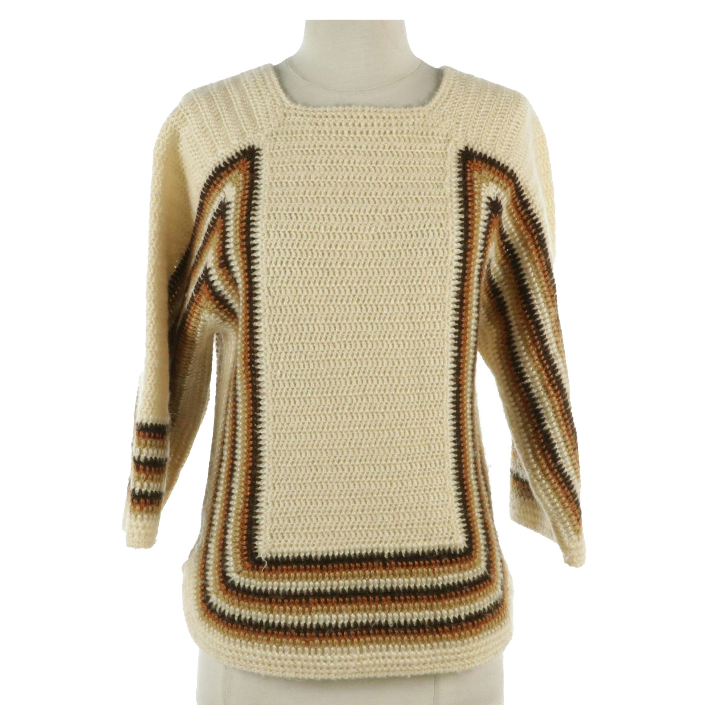 Hand-Knit Vintage Sweater