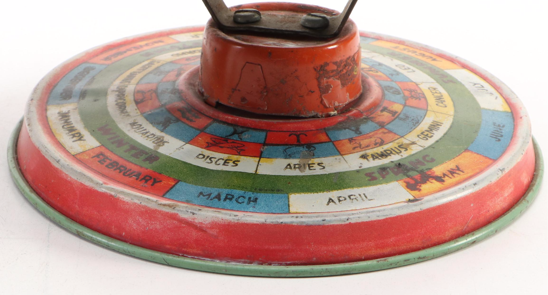 Tin Lithograph Desk World Globes, Mid-20th Century