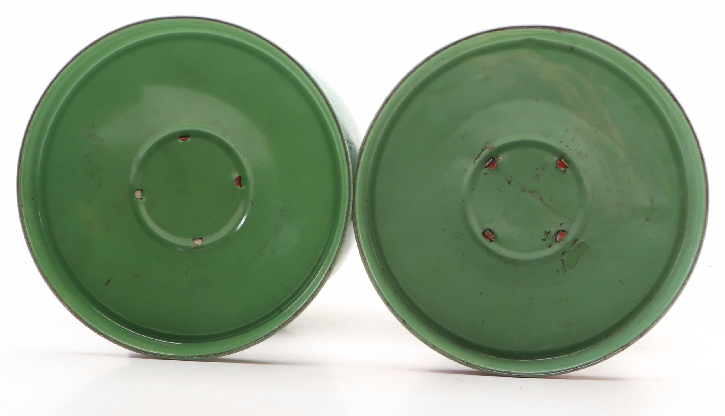 Tin Lithograph Desk World Globes, Mid-20th Century