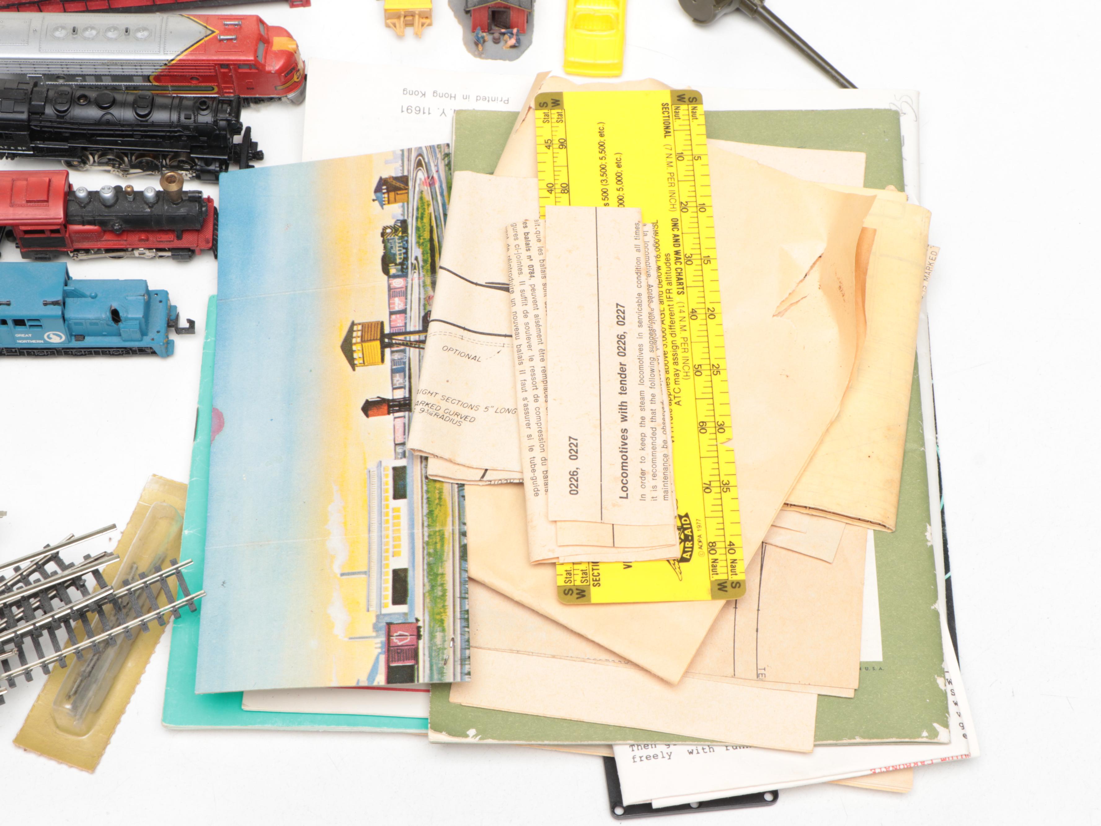 Aurora Postage Stamp Trains with Tracks, Dualpack Power Source and Accessories