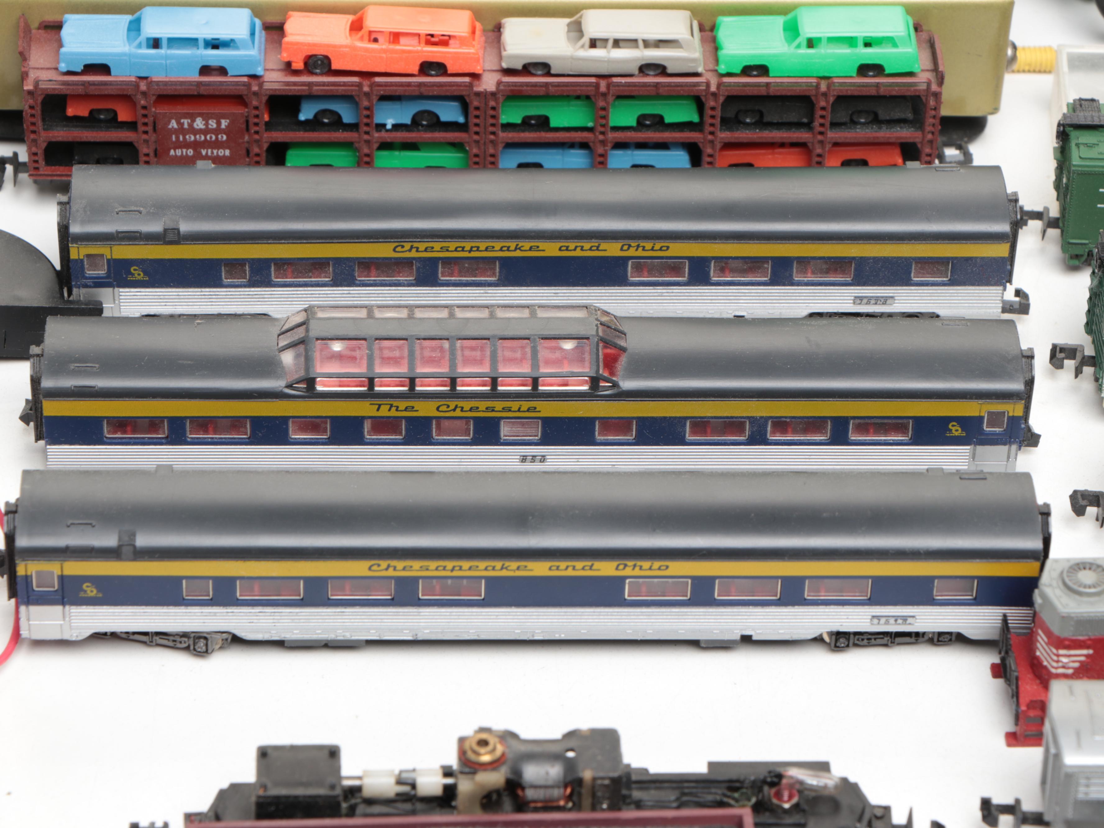 Aurora Postage Stamp Trains with Tracks, Dualpack Power Source and Accessories