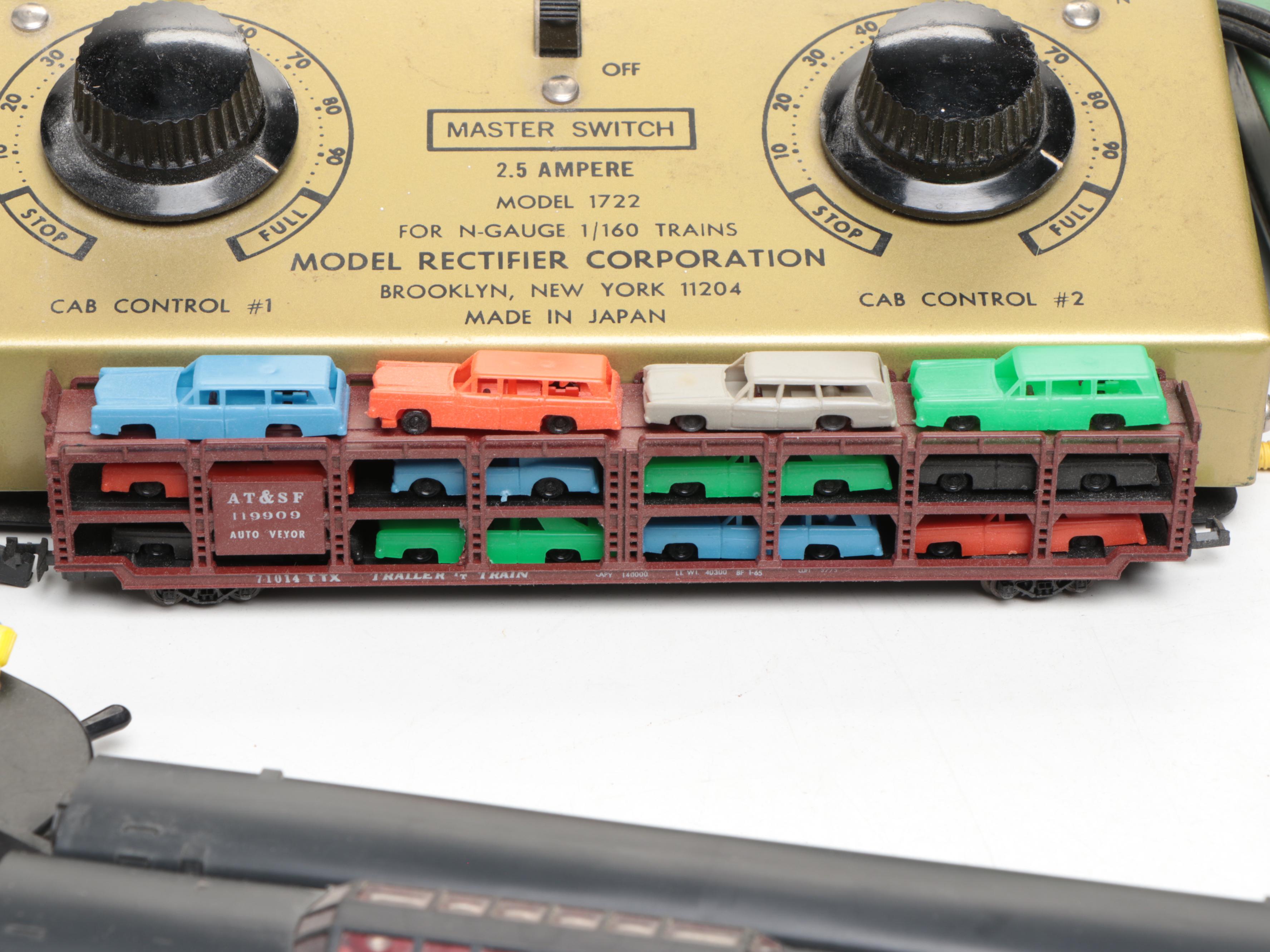 Aurora Postage Stamp Trains with Tracks, Dualpack Power Source and Accessories