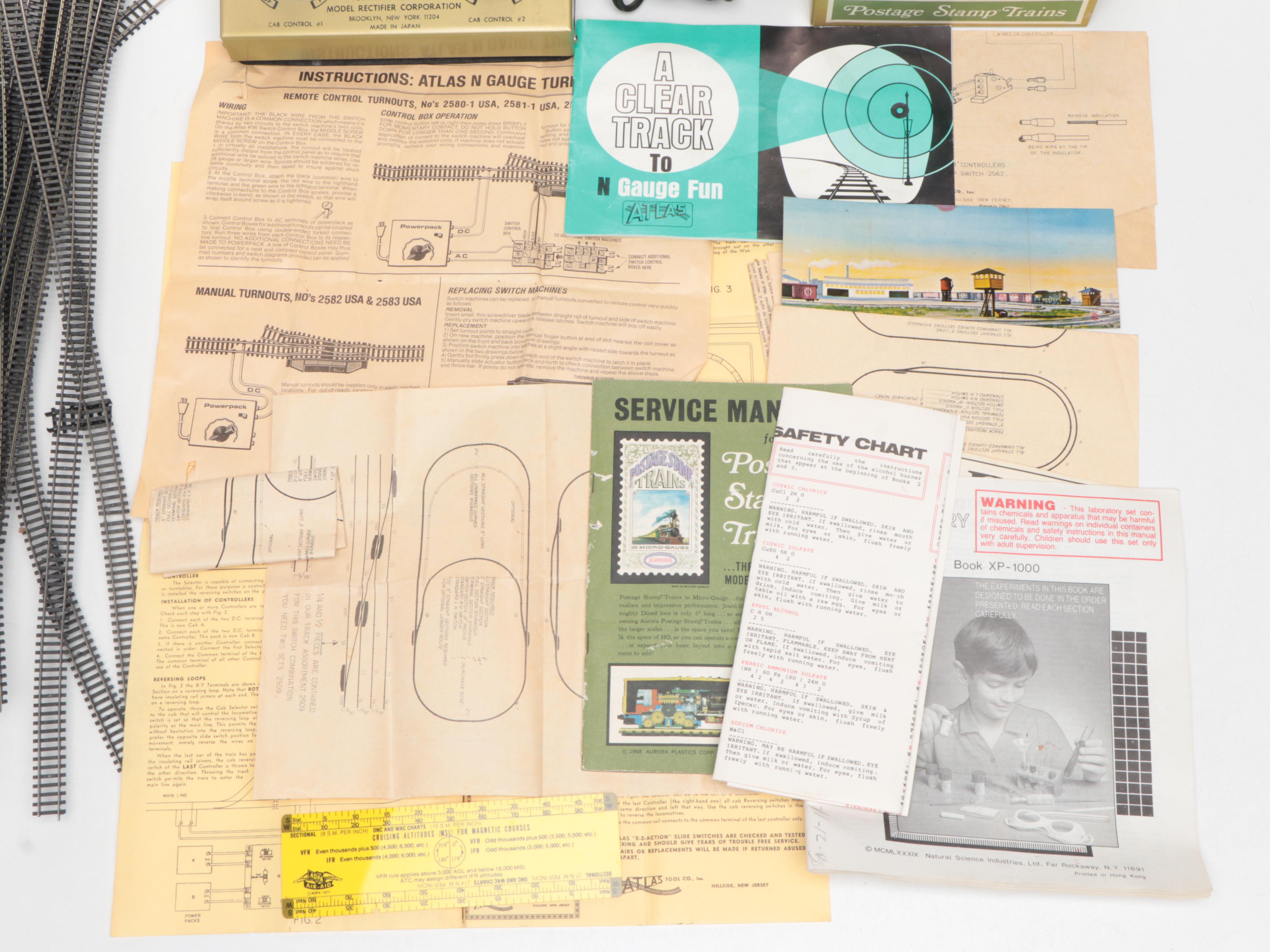 Aurora Postage Stamp Trains with Tracks, Dualpack Power Source and Accessories