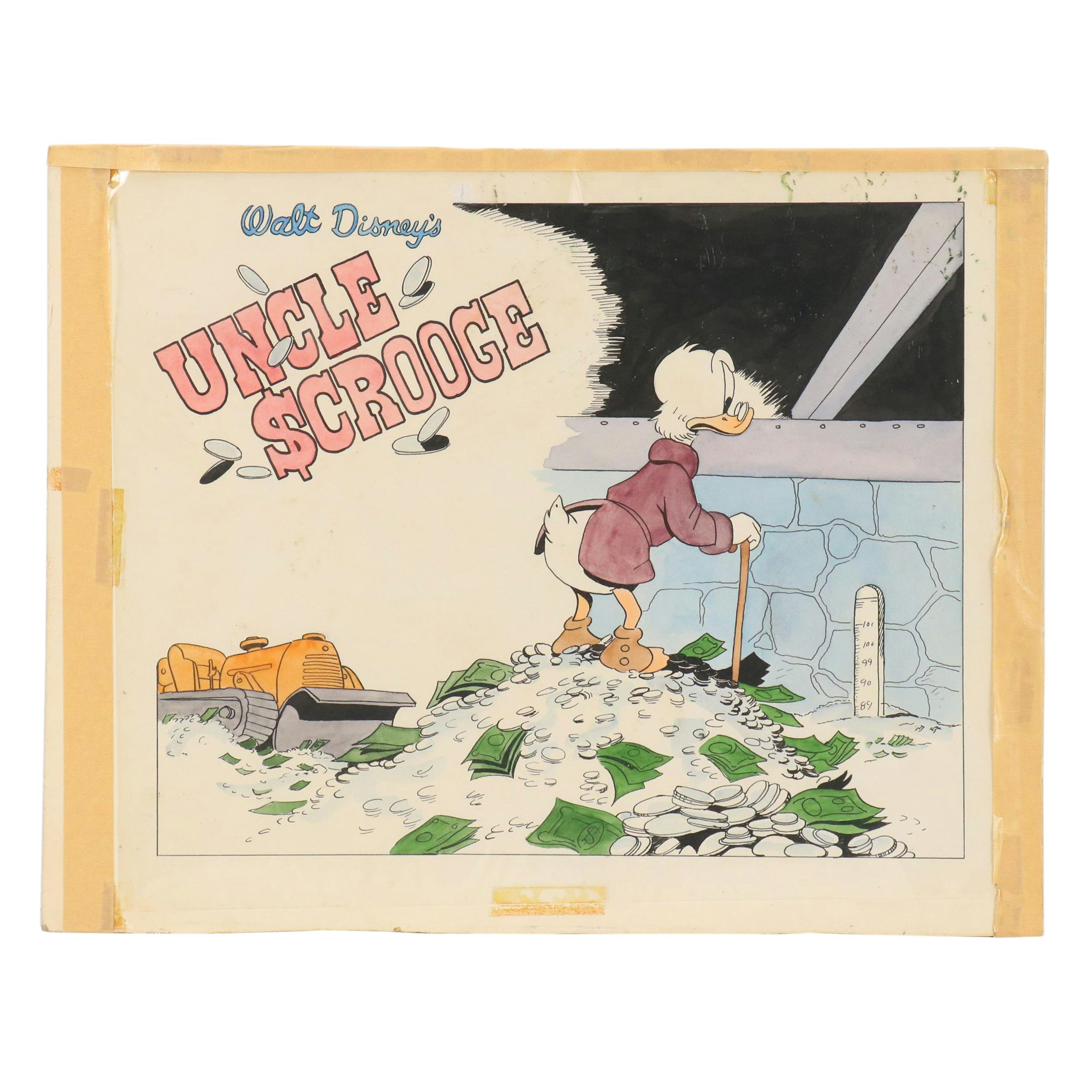 James L. Bruch Watercolor Illustration After Carl Barks "Uncle Scrooge"