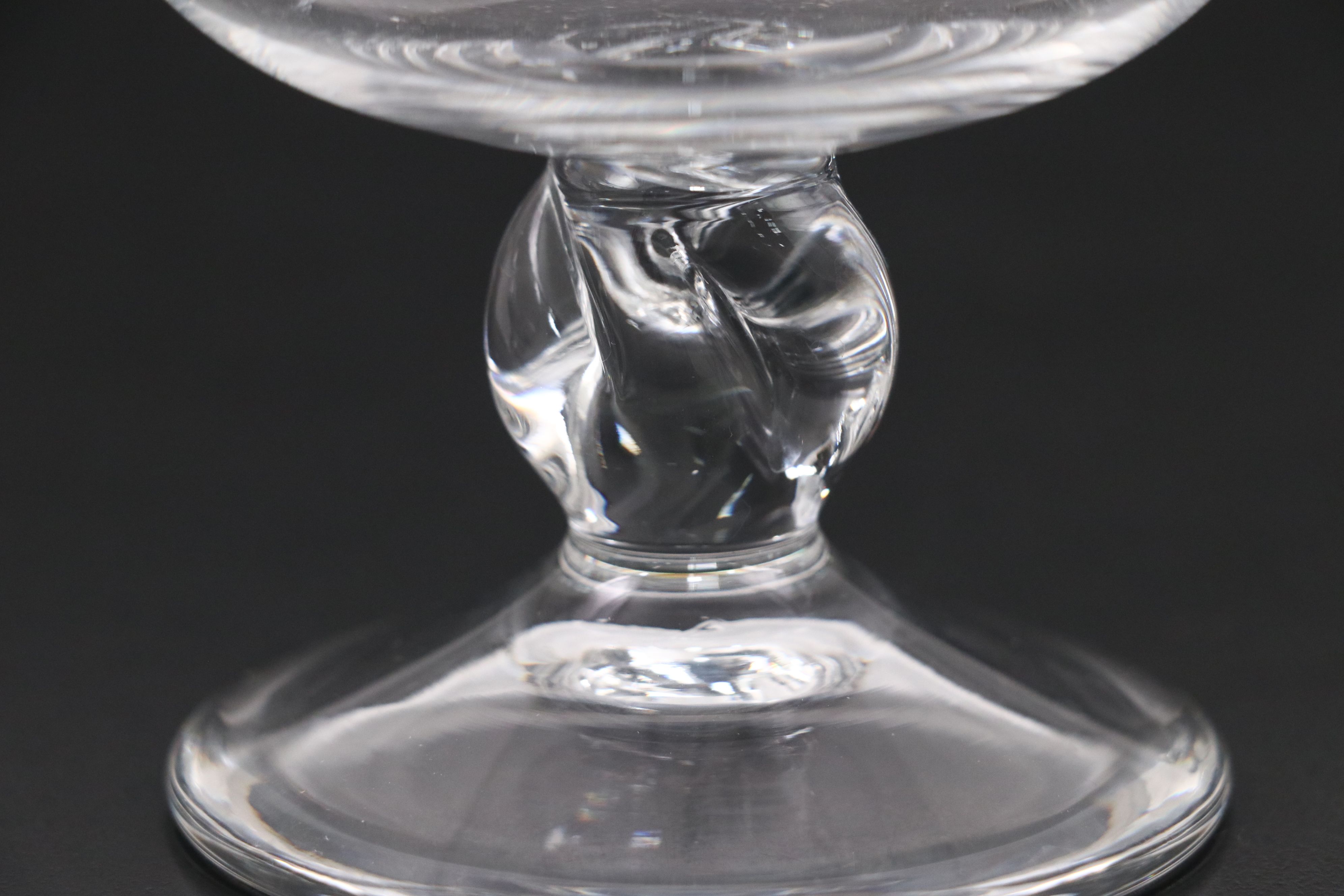 Daum French Crystal Art Deco Style "Orval" Low Sherbets