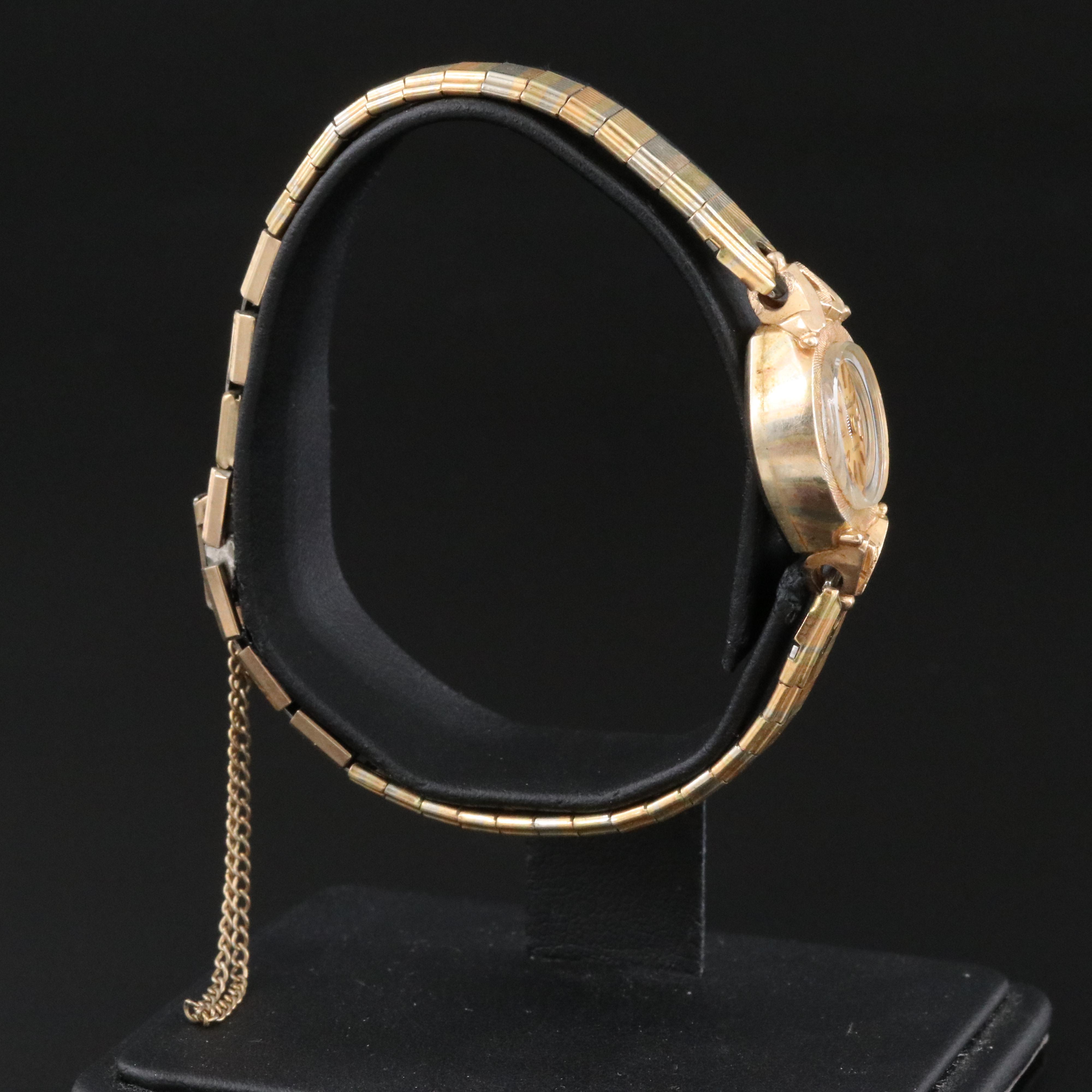 Vintage 14K Gold Tradition Watch Co. Champagne Dial 16mm Manual-Wind Watch