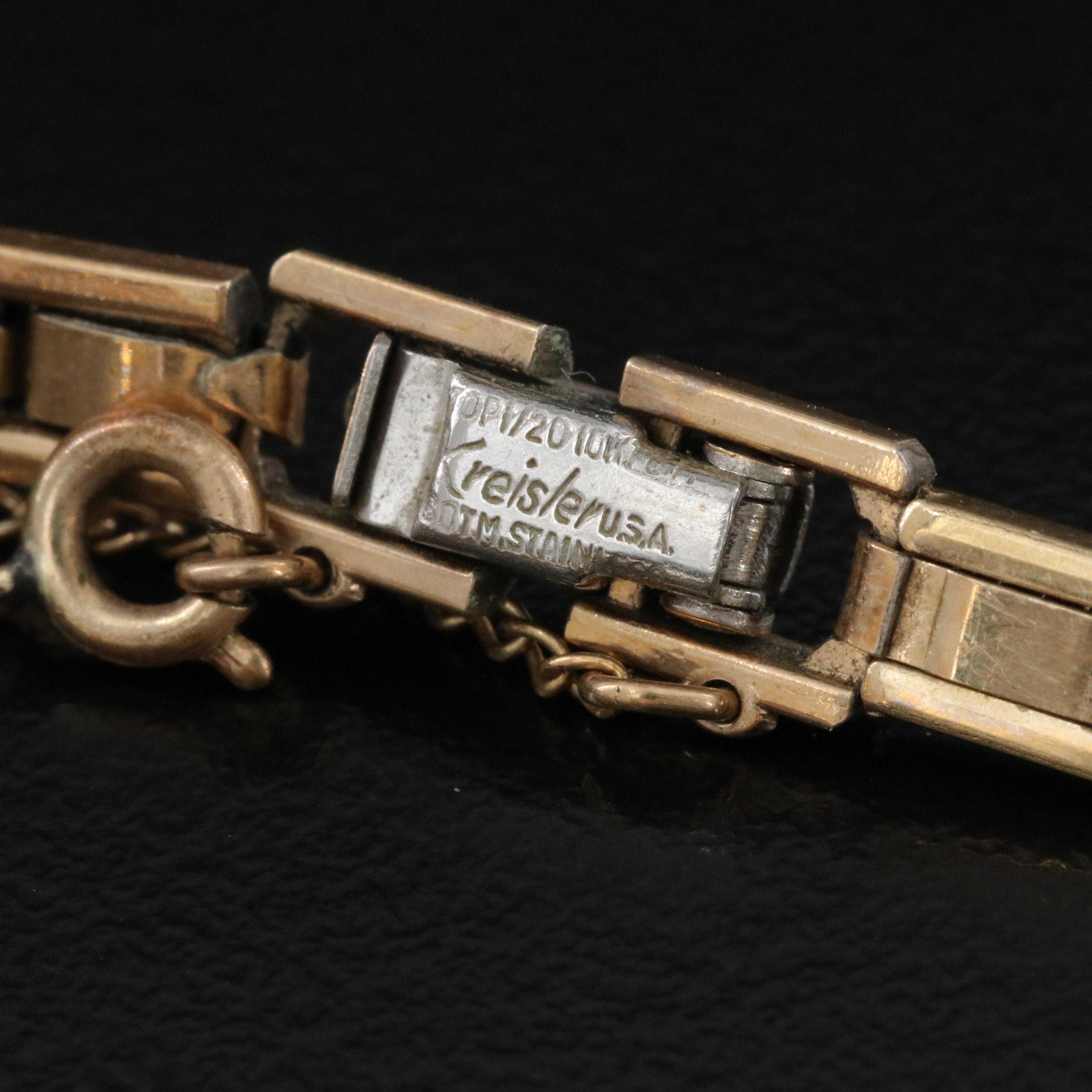 Vintage 14K Gold Tradition Watch Co. Champagne Dial 16mm Manual-Wind Watch