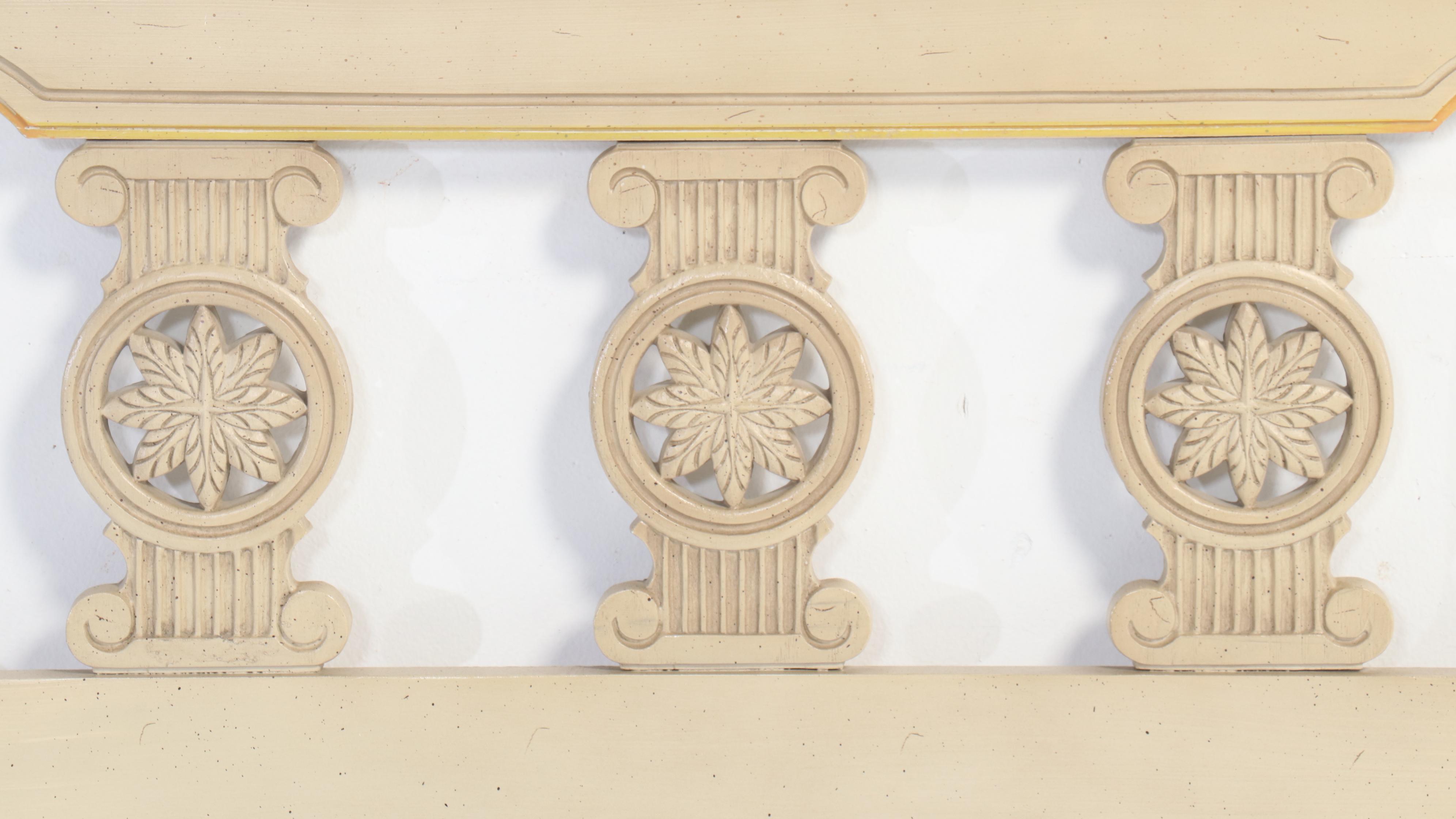 Pair of Neoclassical Style Painted Wood Twin Size Headboards, Mid-20th Century