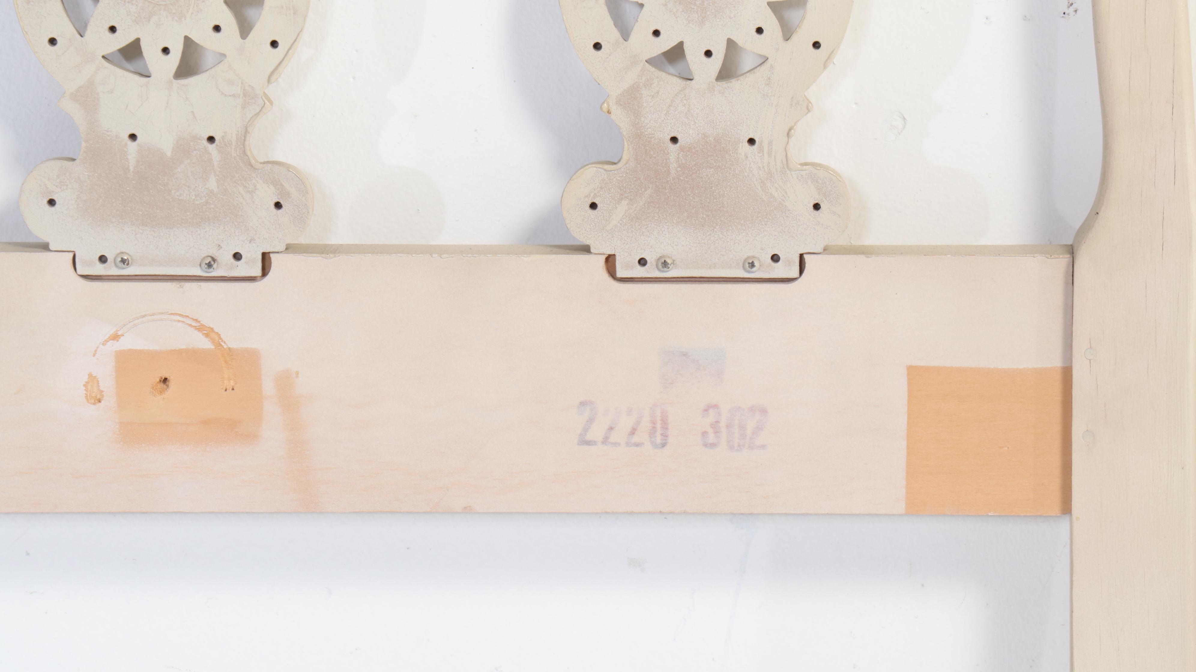 Pair of Neoclassical Style Painted Wood Twin Size Headboards, Mid-20th Century