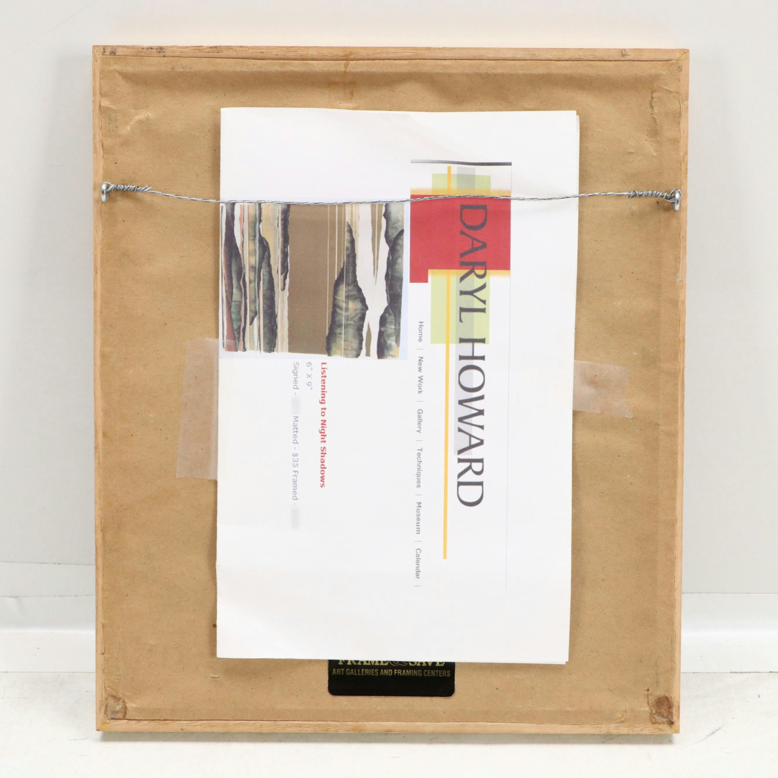 Daryl Howard Seriolithograph "Listening to Night Shadows"