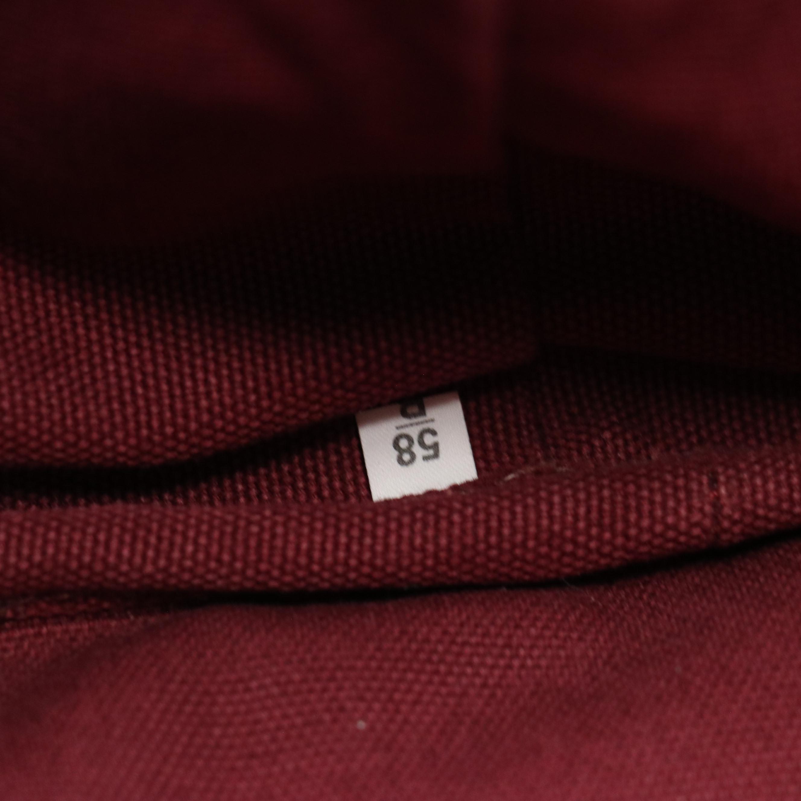 Prada Canapa Logo Two-Way Tote in Burgundy Canvas