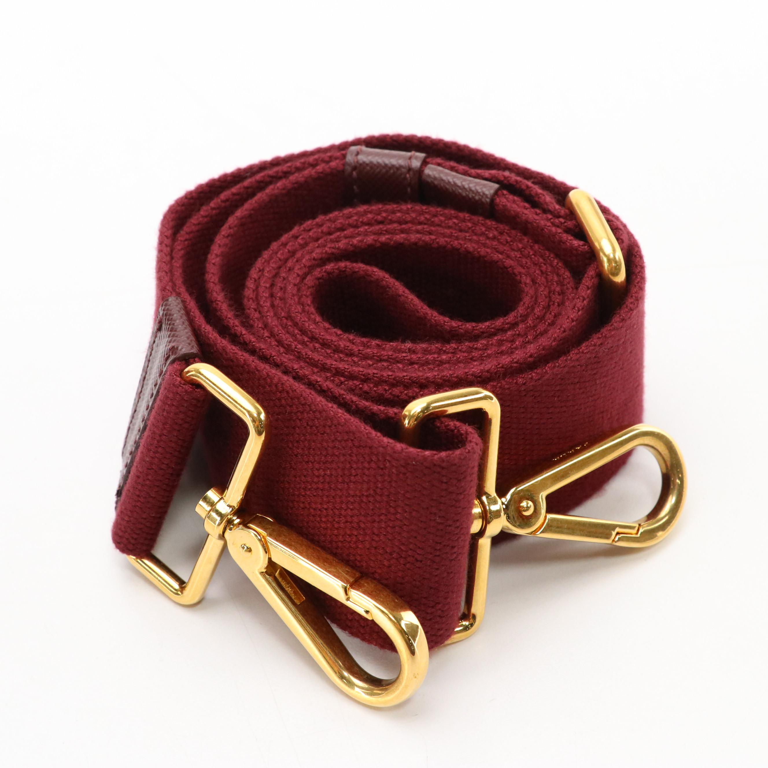 Prada Canapa Logo Two-Way Tote in Burgundy Canvas