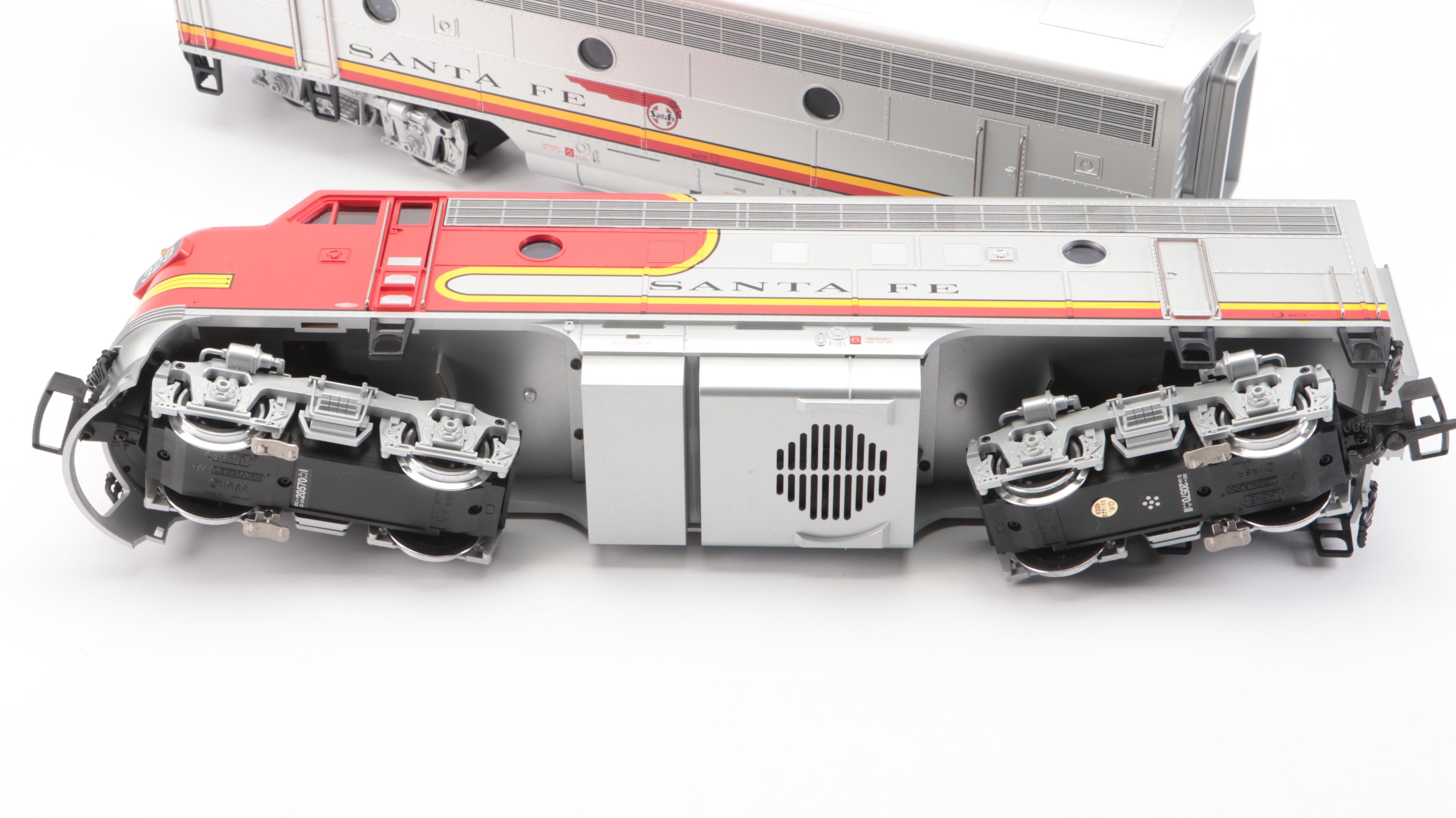 LGB Santa Fe F7B and Santa Fe F7-A G Scale Locomotives