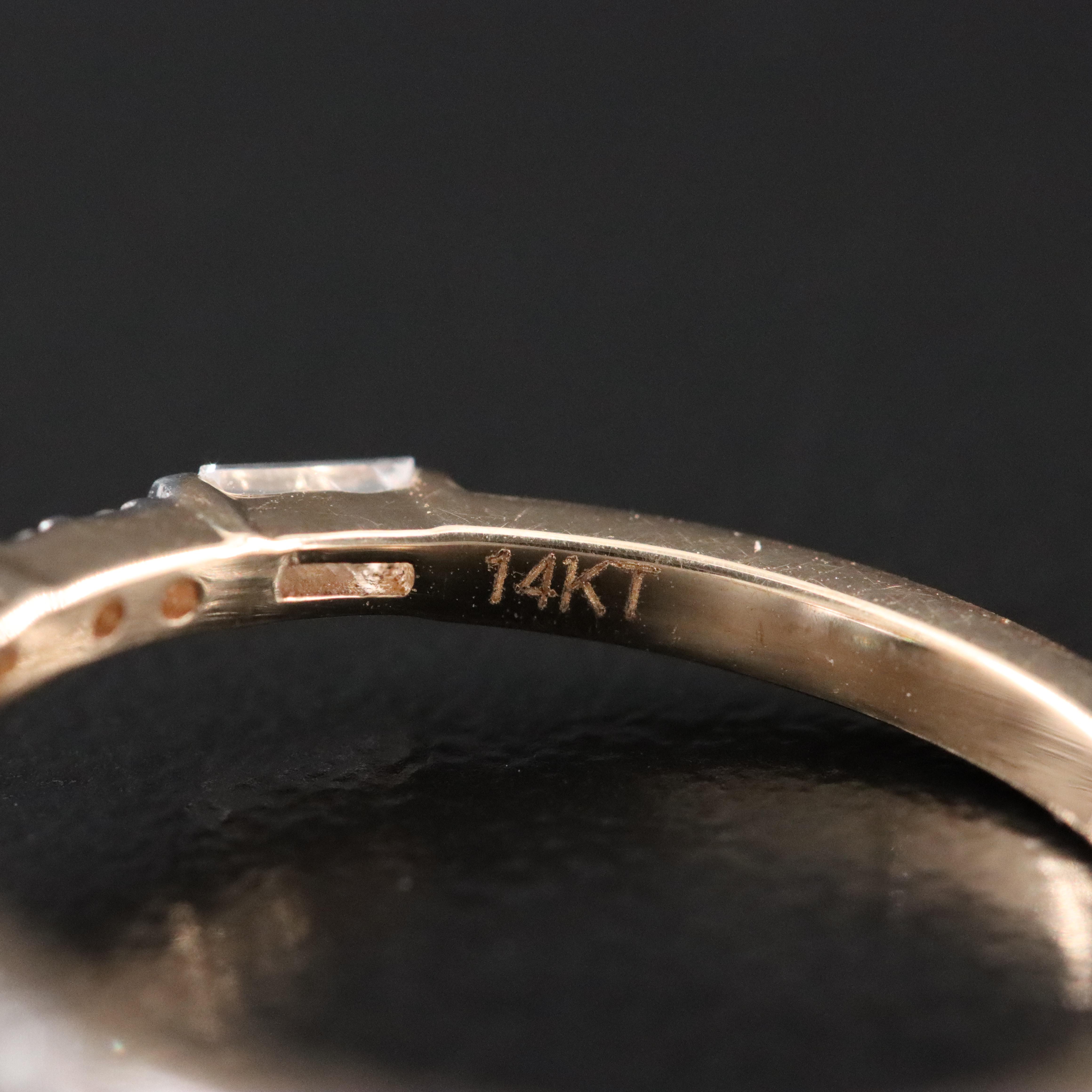 14K 3.34 CTW Lab Grown Diamond Ring with Fancy Blue Center and IGI Report