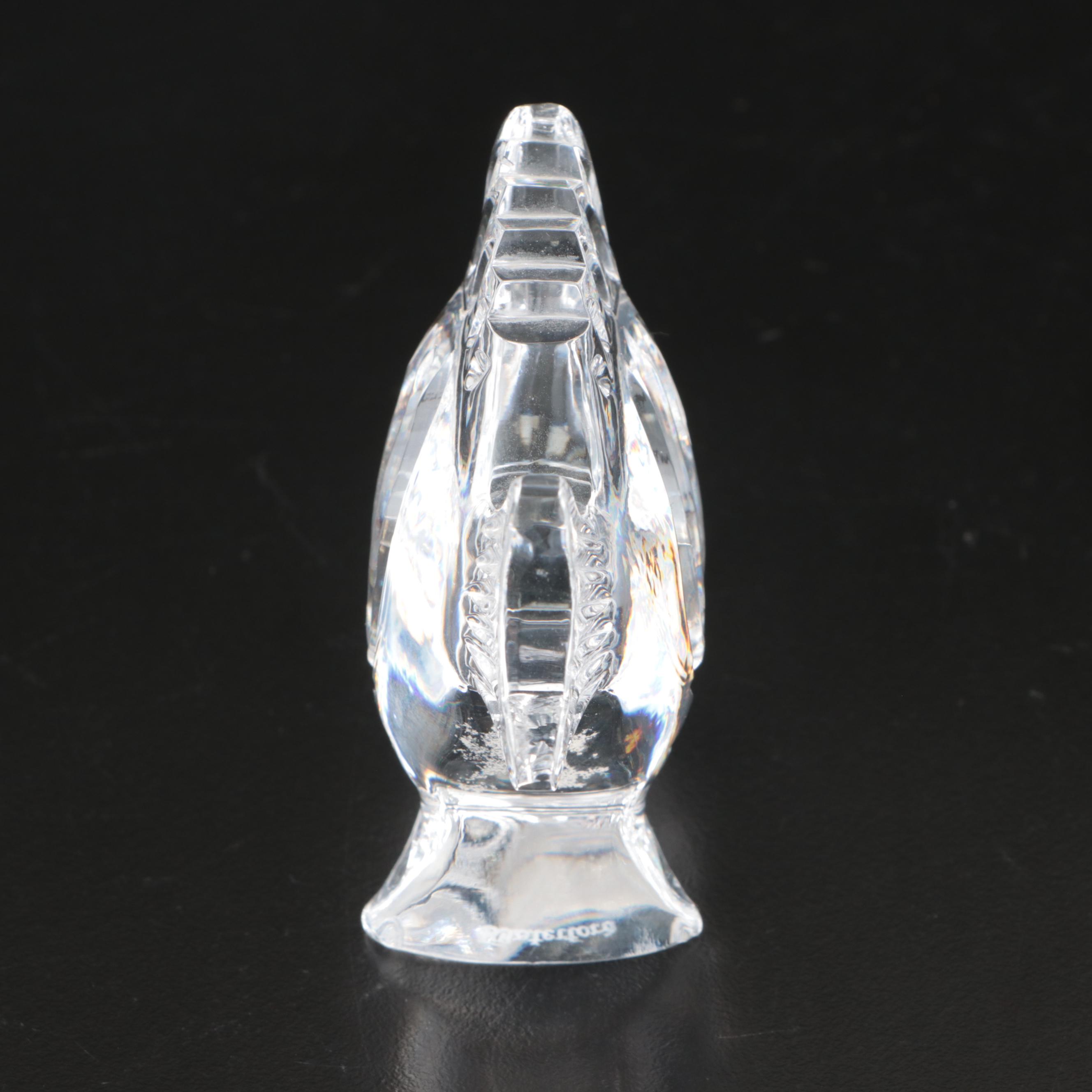 Waterford Crystal Fish Paperweight, Danish Modern Royal Copenhagen Cobalt Bowl