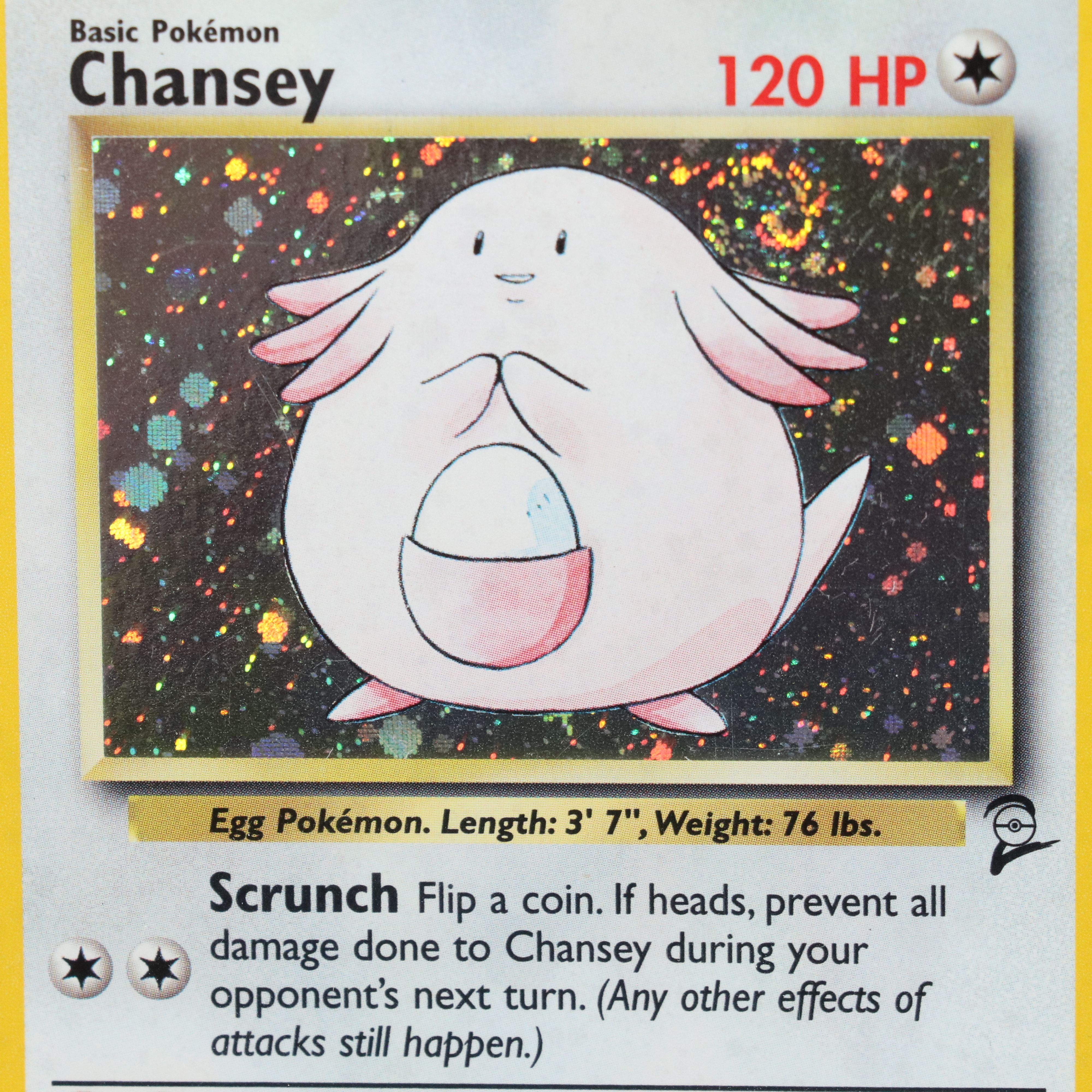 Base Set II Chansey Holographic Pokémon Card Graded PSA 6