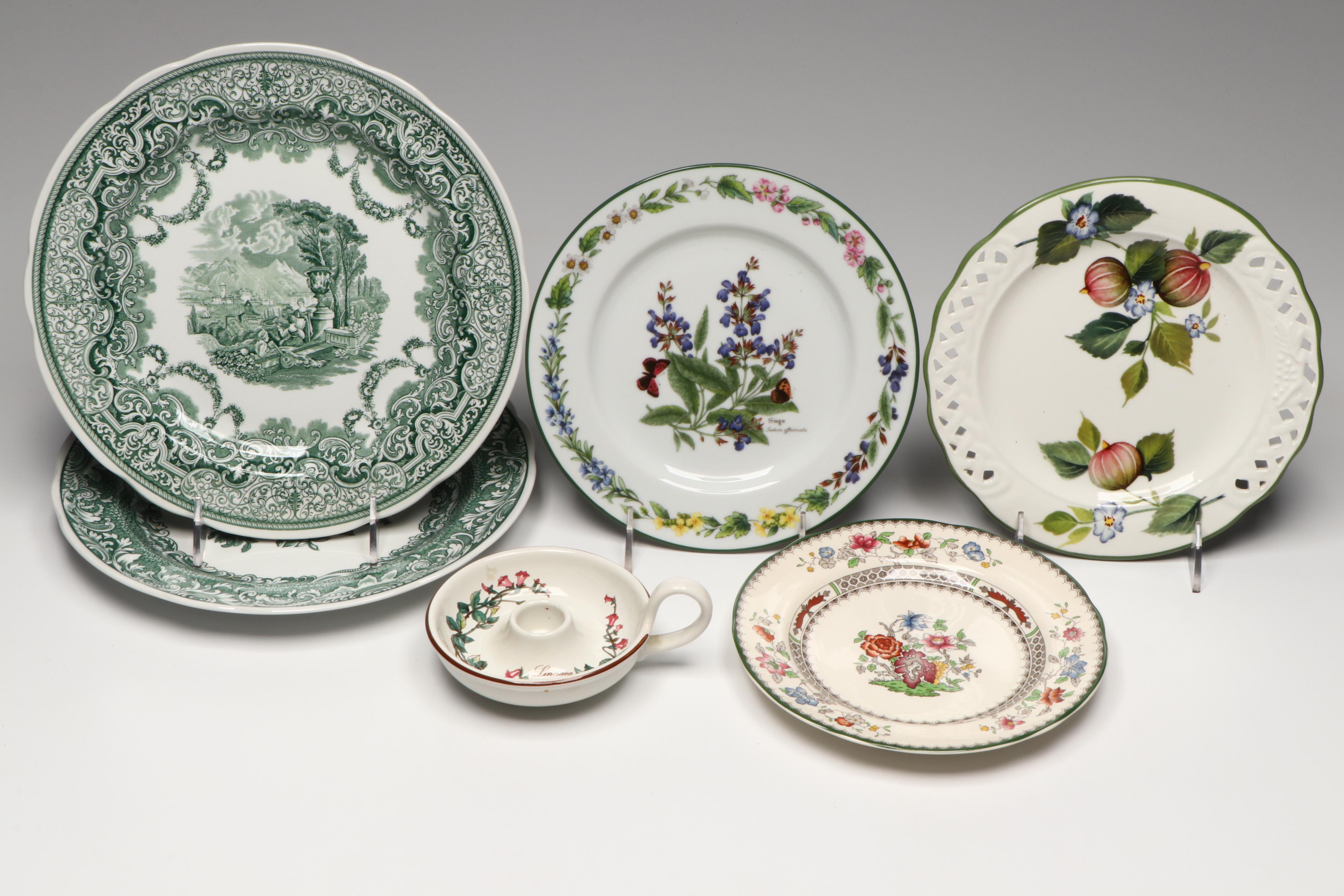 Spode "Chinese Rose," Royal Worcester "Herbs," and More Porcelain Tableware