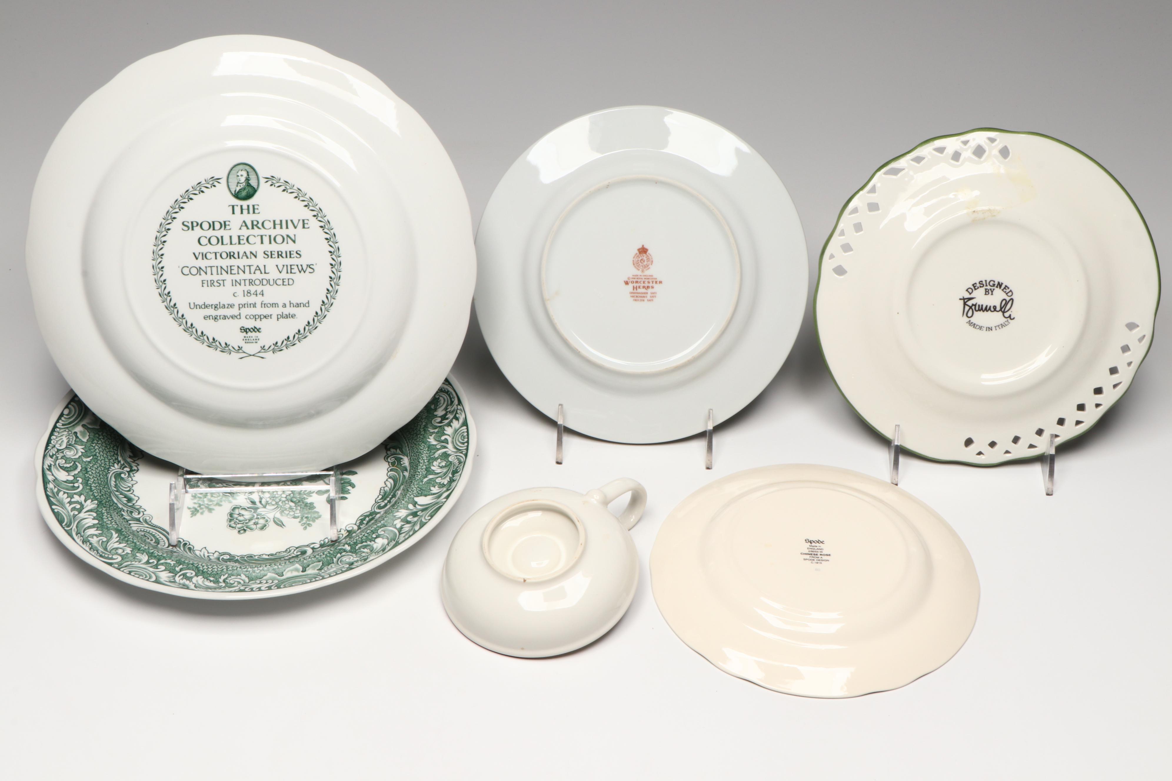 Spode "Chinese Rose," Royal Worcester "Herbs," and More Porcelain Tableware