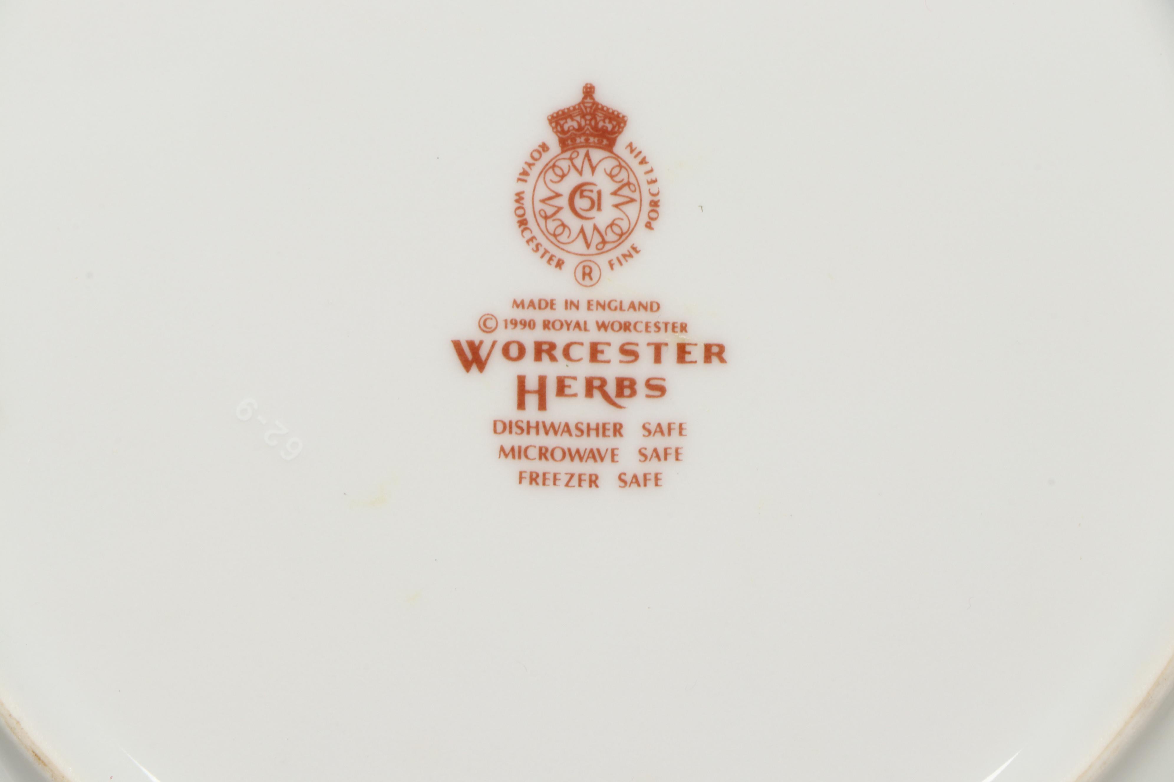 Spode "Chinese Rose," Royal Worcester "Herbs," and More Porcelain Tableware