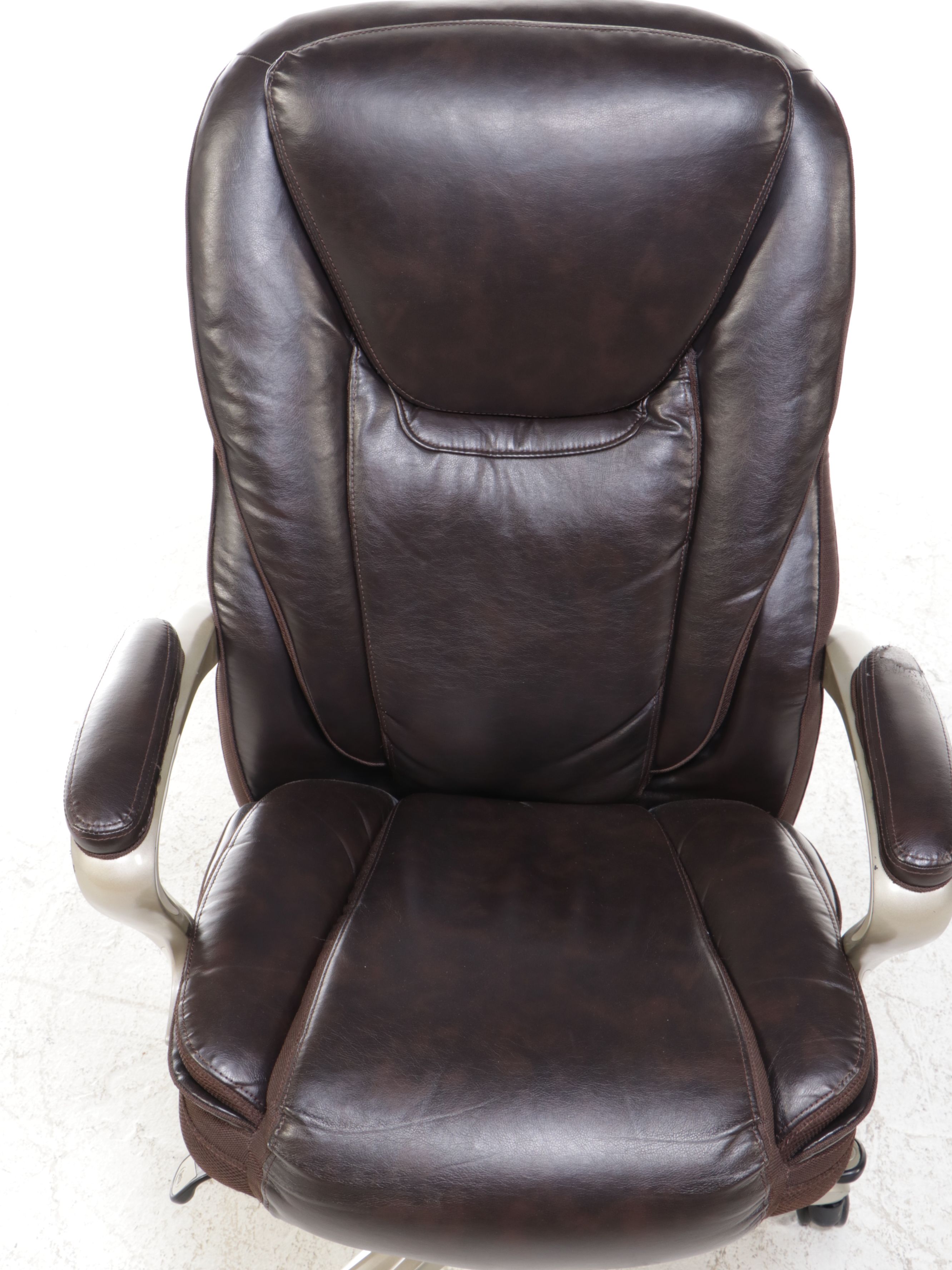 Serta Faux Leather and Fabric Upholstered Office Chair