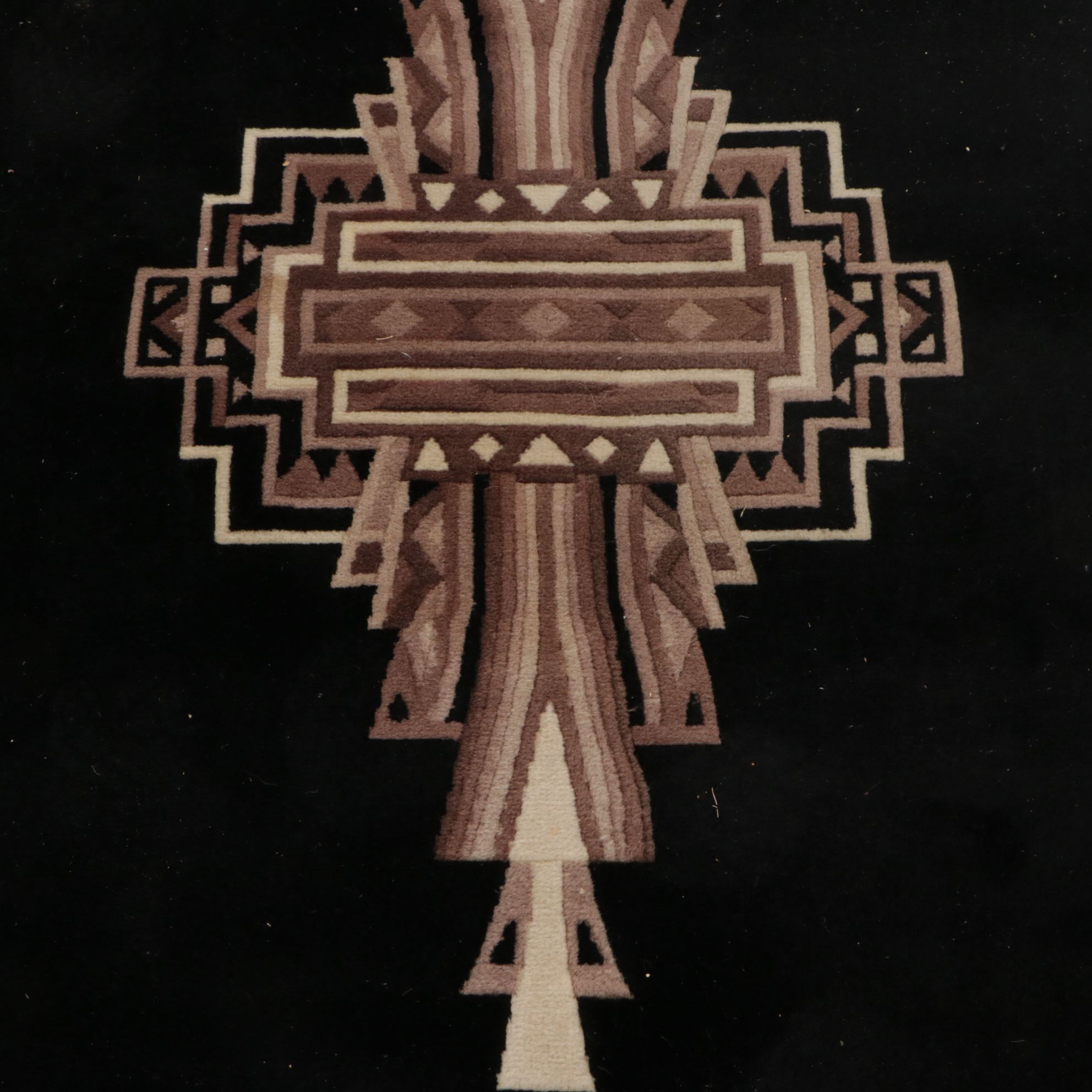 5'6 x 8'10 Hand-Knotted Chinese Art Deco Style Area Rug