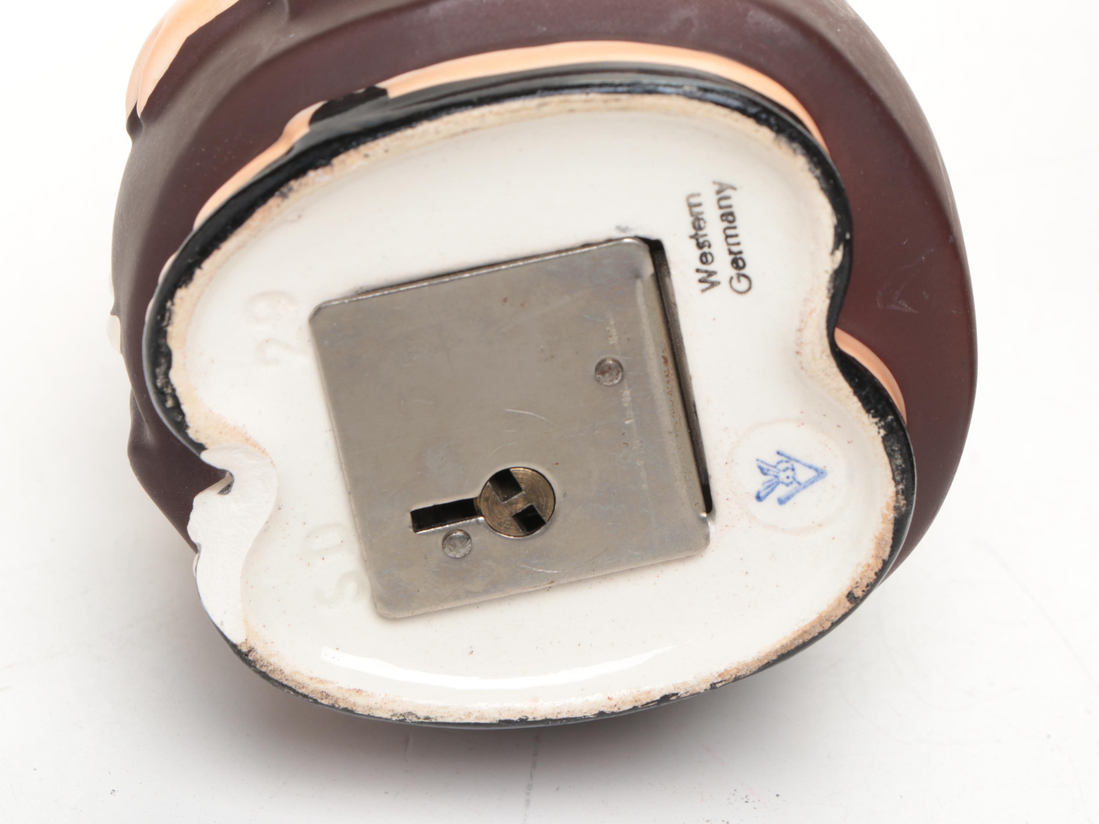 Goebel "Friar Tuck" Porcelain Bank, Jug, Bottle, and Toby Jug Creamer