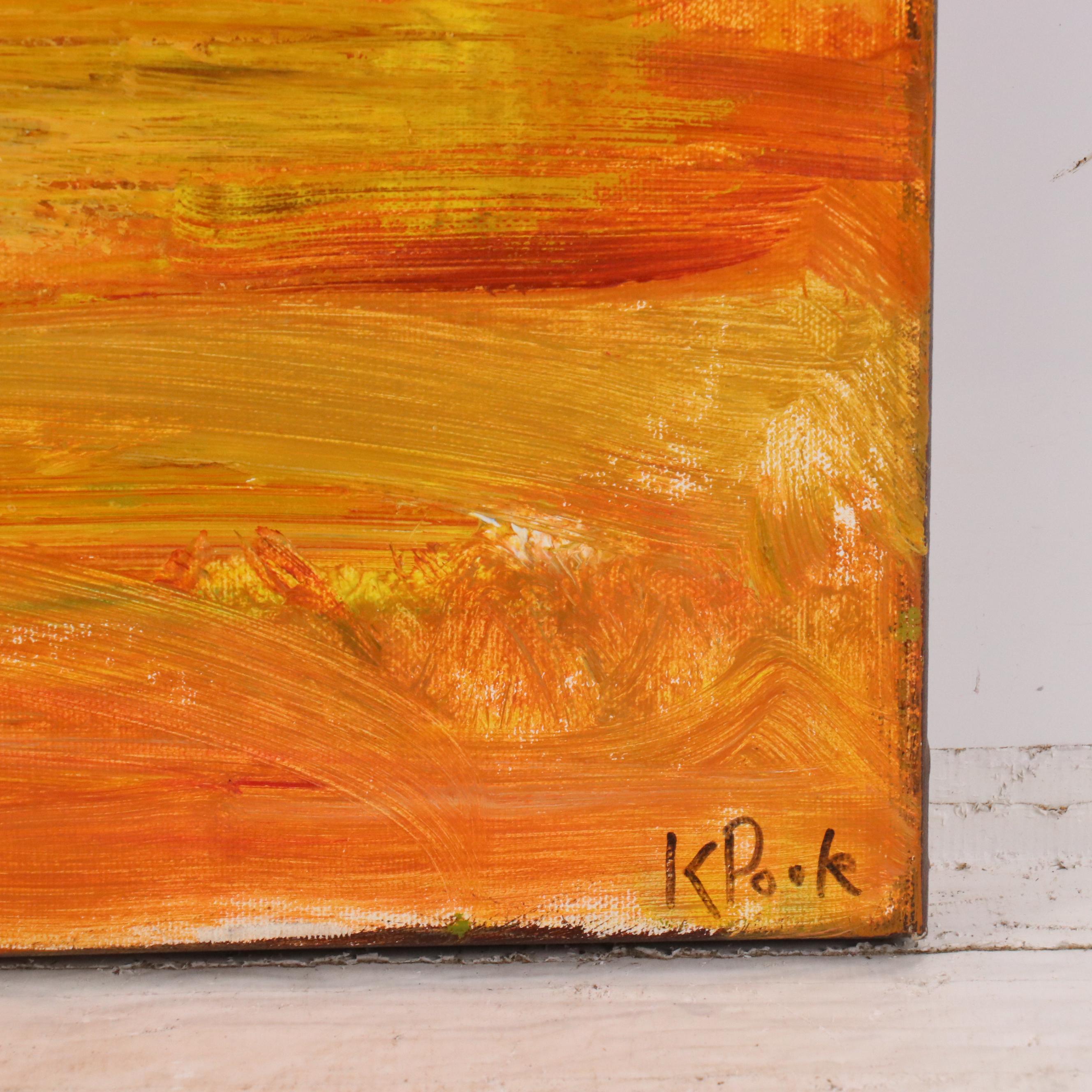 Kevin Poole Acrylic Painting of Autumn Landscape